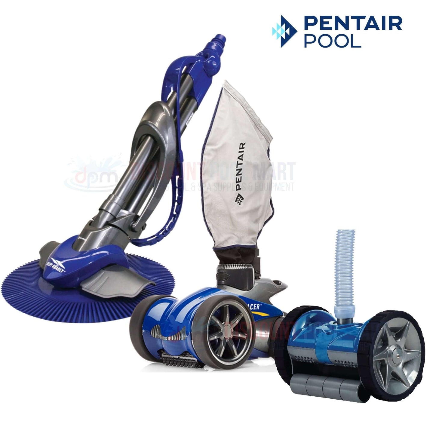 Pentair pool cleaners collection featuring various models at Discount Pool Mart DPM for efficient swimming pool maintenance.