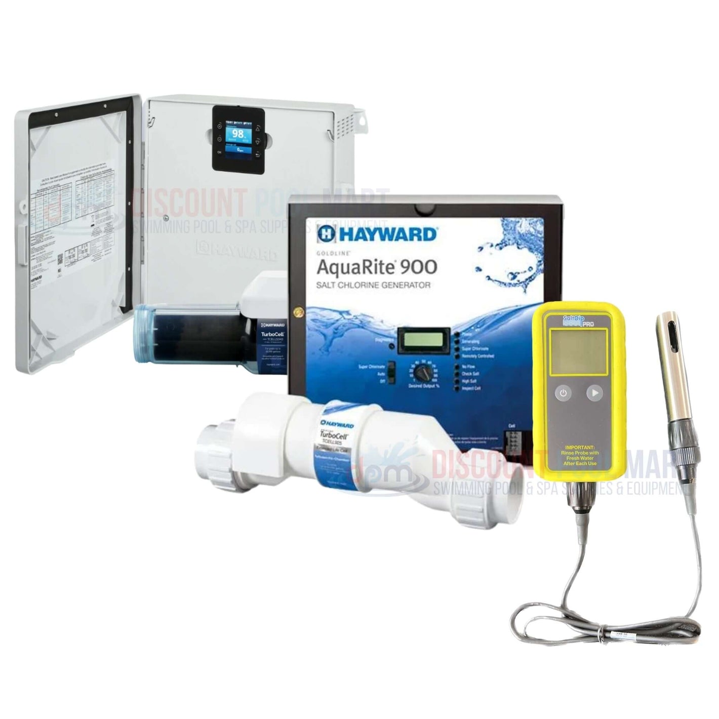 AquaRite 900 Salt Chlorine Generator from Discount Pool Mart DPM for effective pool sanitization and maintenance.