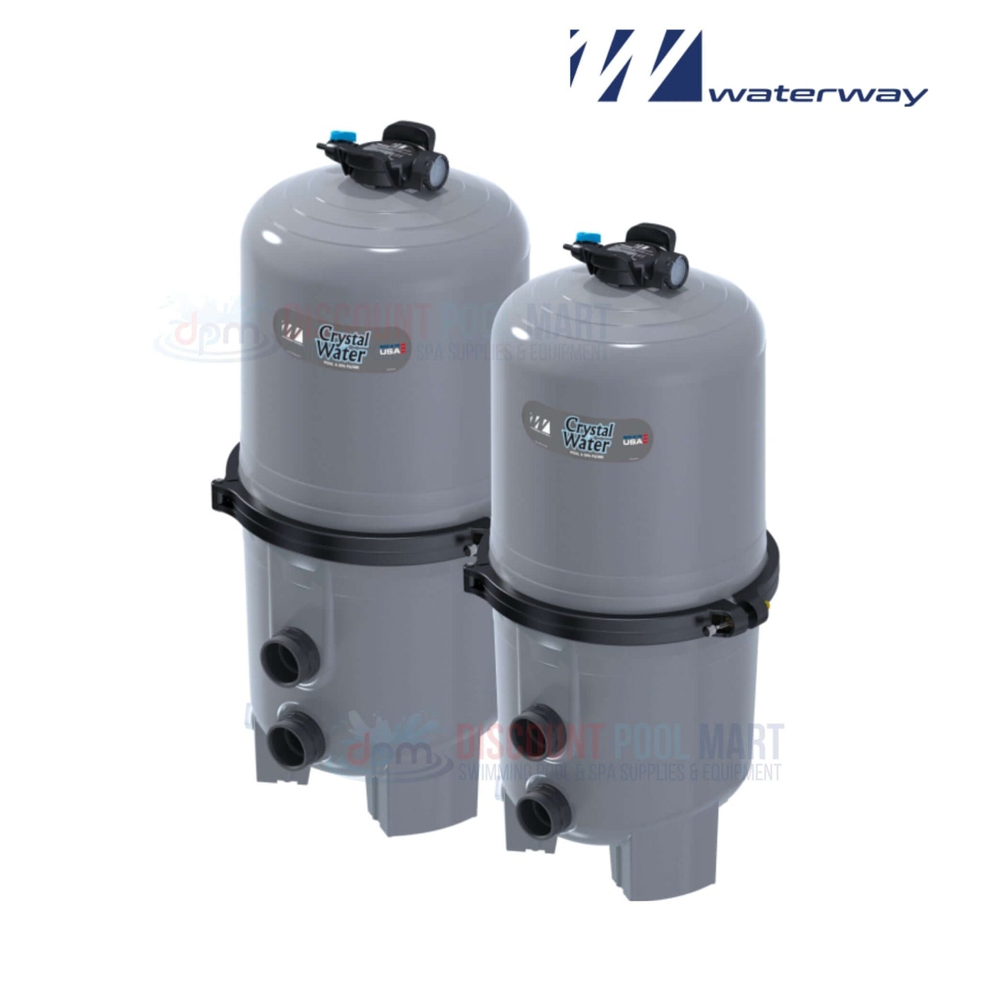 Waterway filters for pool systems from Discount Pool Mart (DPM), featuring a durable design and efficient water filtration.