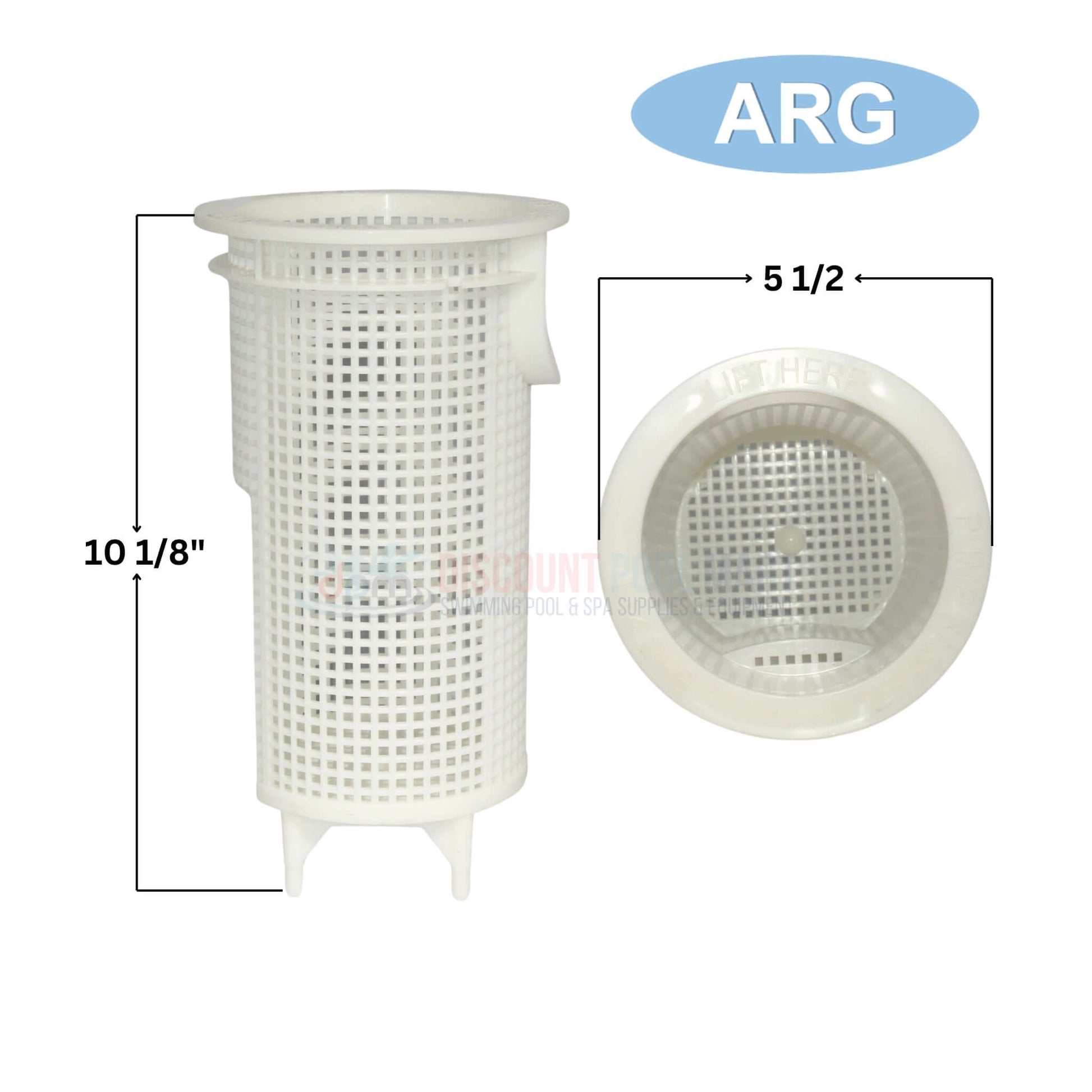 ARG Pump Basket BHD219 for Pentair Challenger with dimensions 10 1/8" x 5 1/2" from Discount Pool Mart DPM.