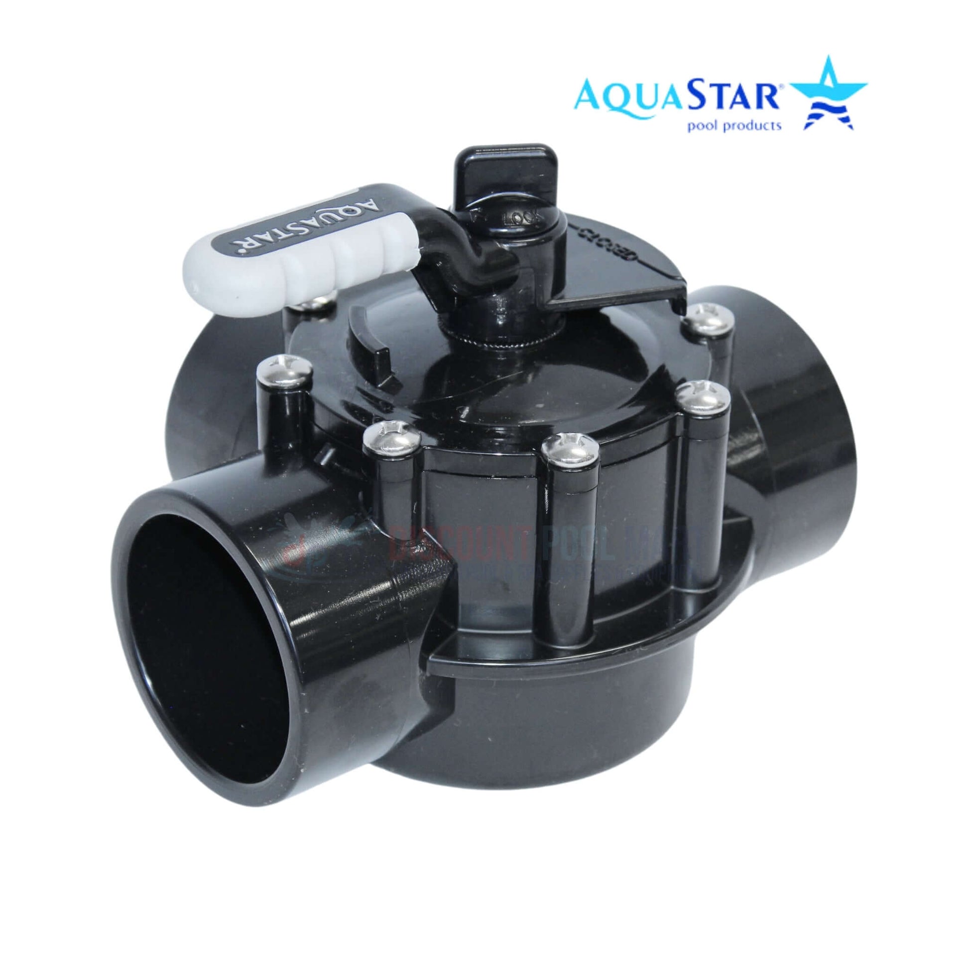 AquaStar FlowStar 3-Way Diverter Valve, 2" Socket x 2.5" Spigot, durable CPVC, AV3W20C | Discount Pool Mart DPM