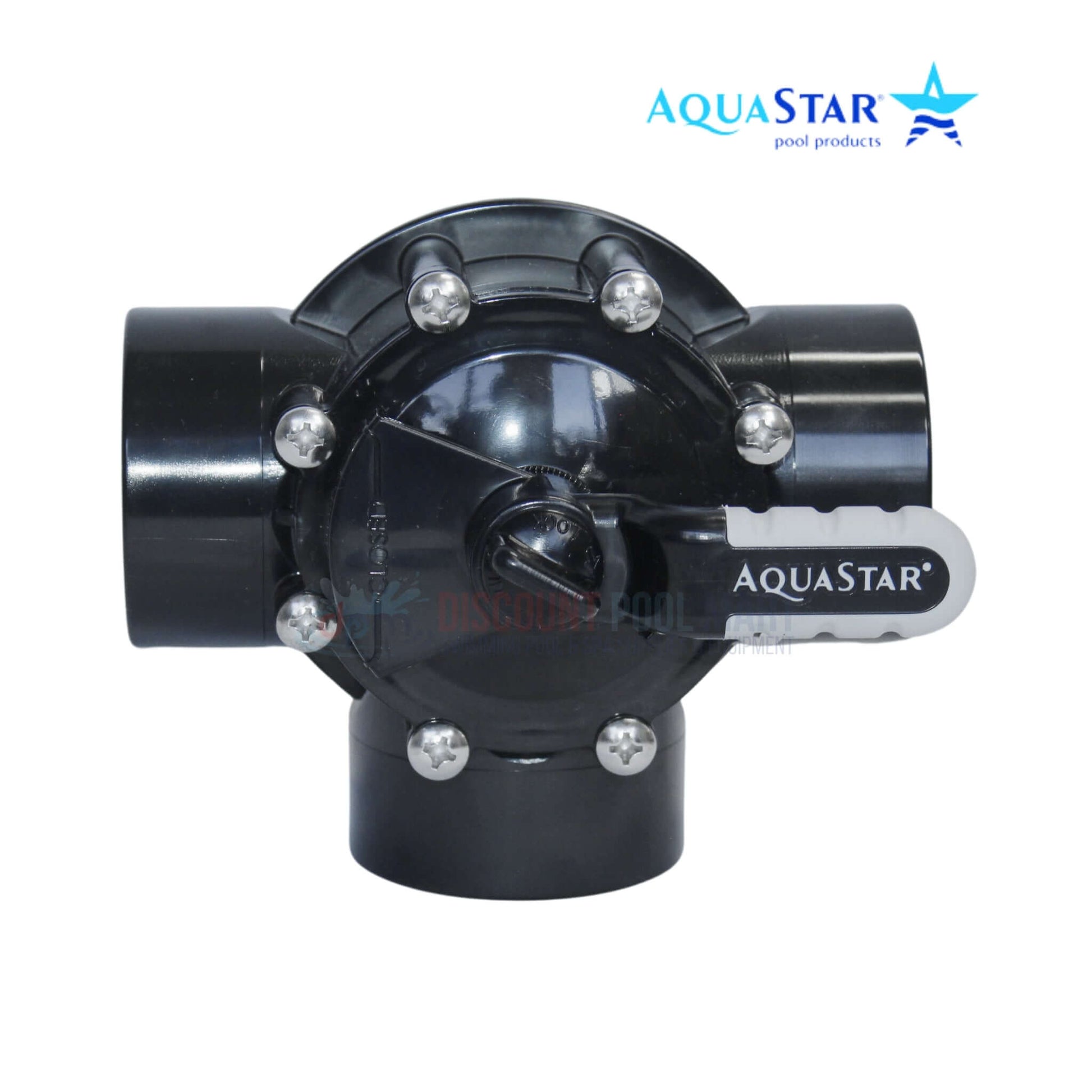 AquaStar FlowStar 3-Way Diverter Valve with 2" Socket x 2.5" Spigot for pool systems | SKU: AV3W20C | Discount Pool Mart DPM