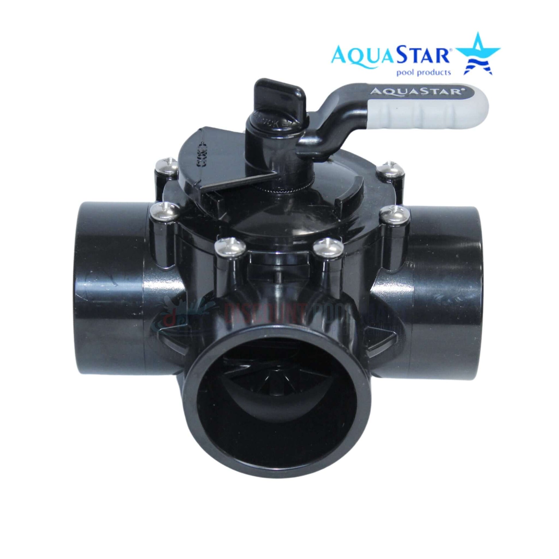 AquaStar FlowStar 3-Way Diverter Valve 2" Socket x 2.5" Spigot AV3W20C at Discount Pool Mart DPM.