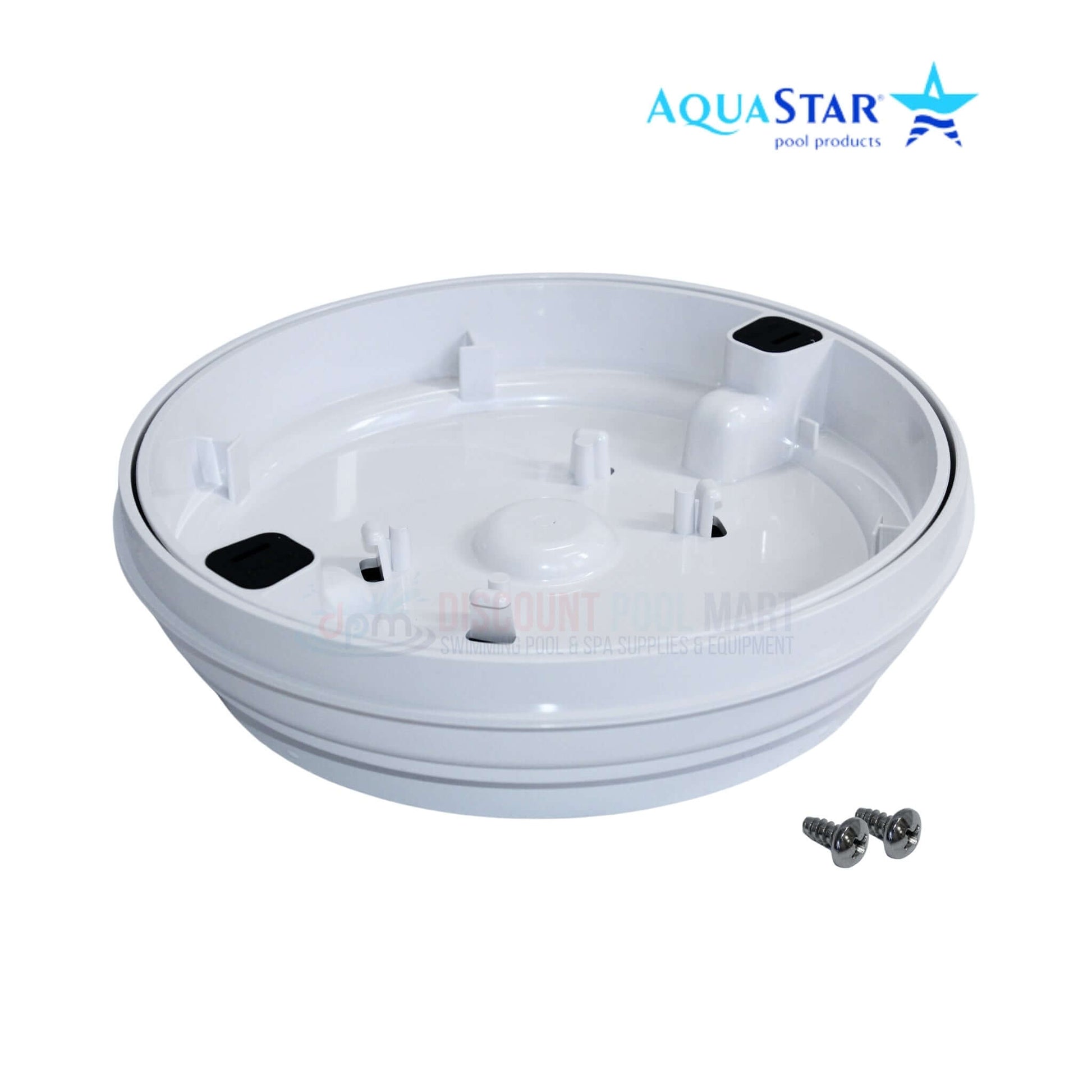 AquaStar 10" Fillable Skimmer Lid and Frame in White with screws | SKU FL10101 | Discount Pool Mart DPM