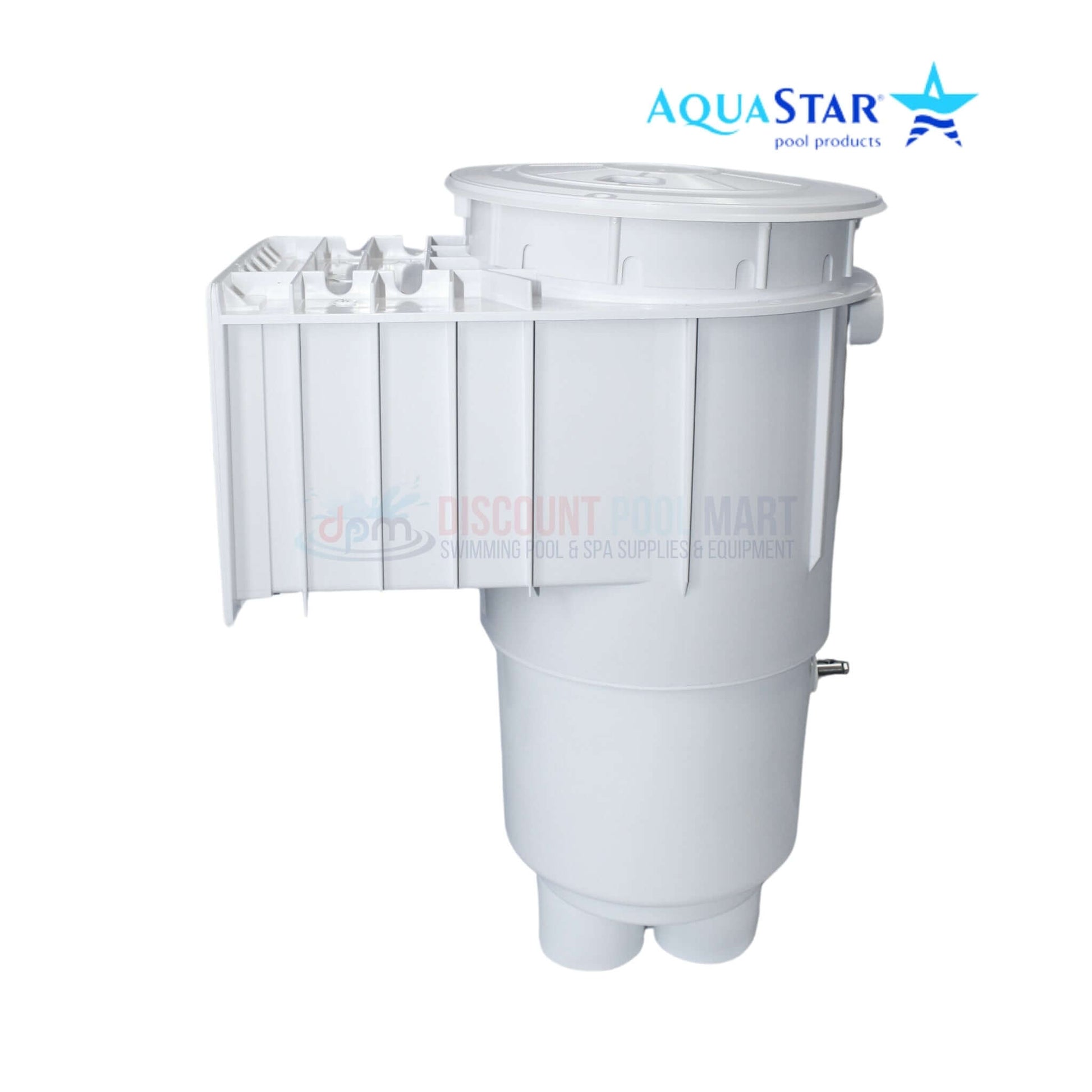 AquaStar Flow Star Water Bonded Skimmer with Flush Face, model SKR17101, from Discount Pool Mart DPM for pool filtration efficiency.