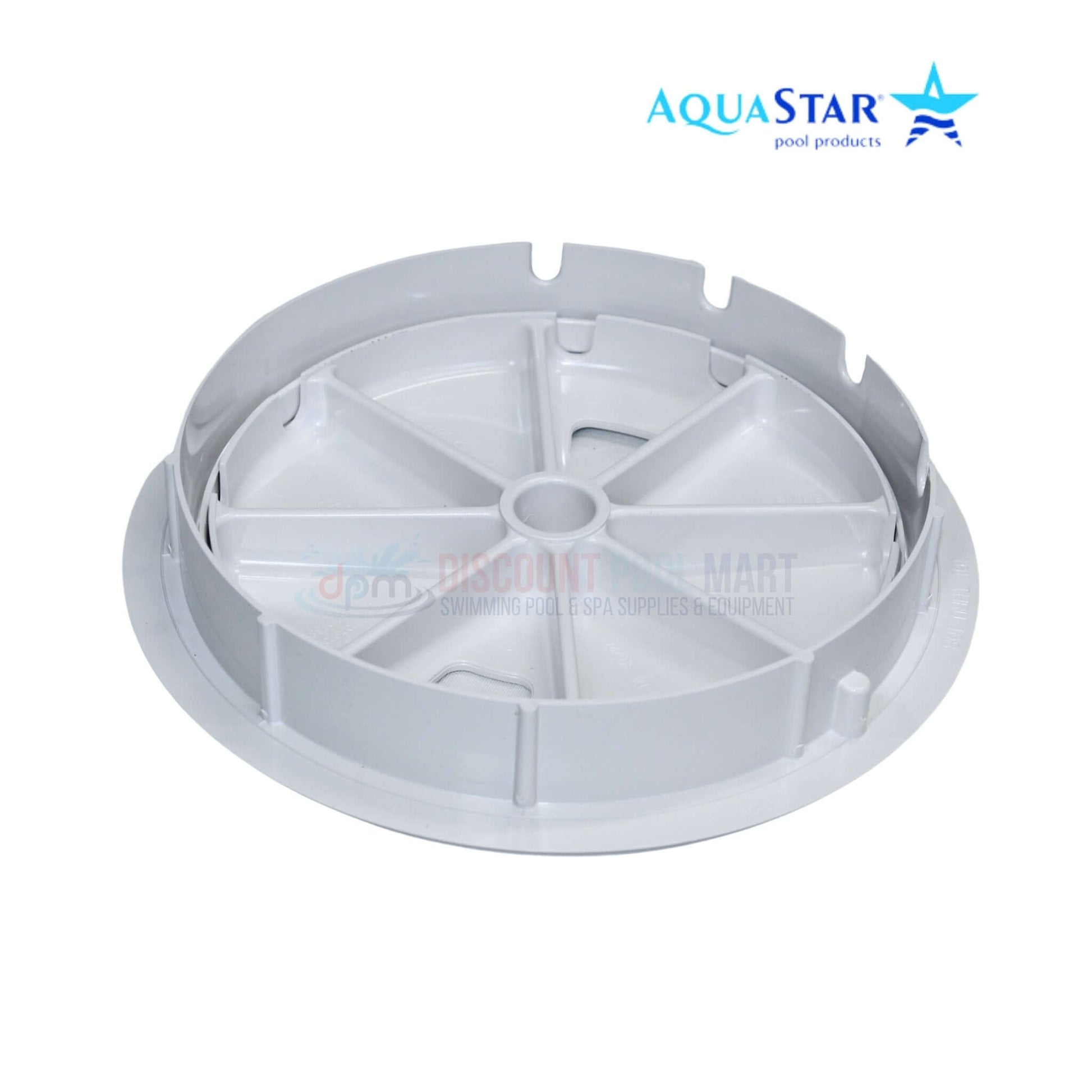 AquaStar Flow Star Water Bonded Skimmer Flush Face part with adjustable collar and bonding plate, Model SKR17101 by Discount Pool Mart.