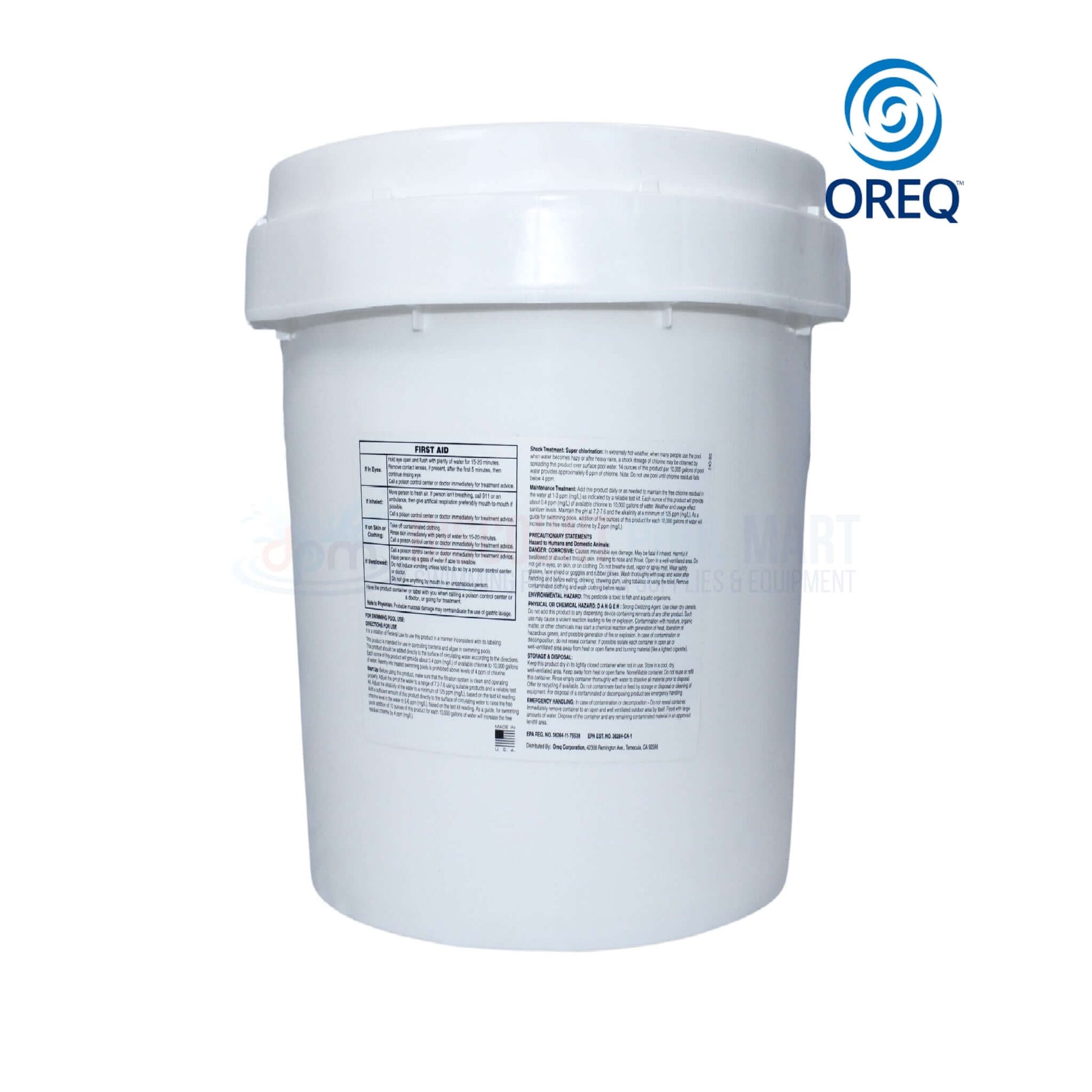 ClearView Shimmer N Shock Granular Chlorine 50lb by Discount Pool Mart, SKU CVDB050, premium sanitation solution.