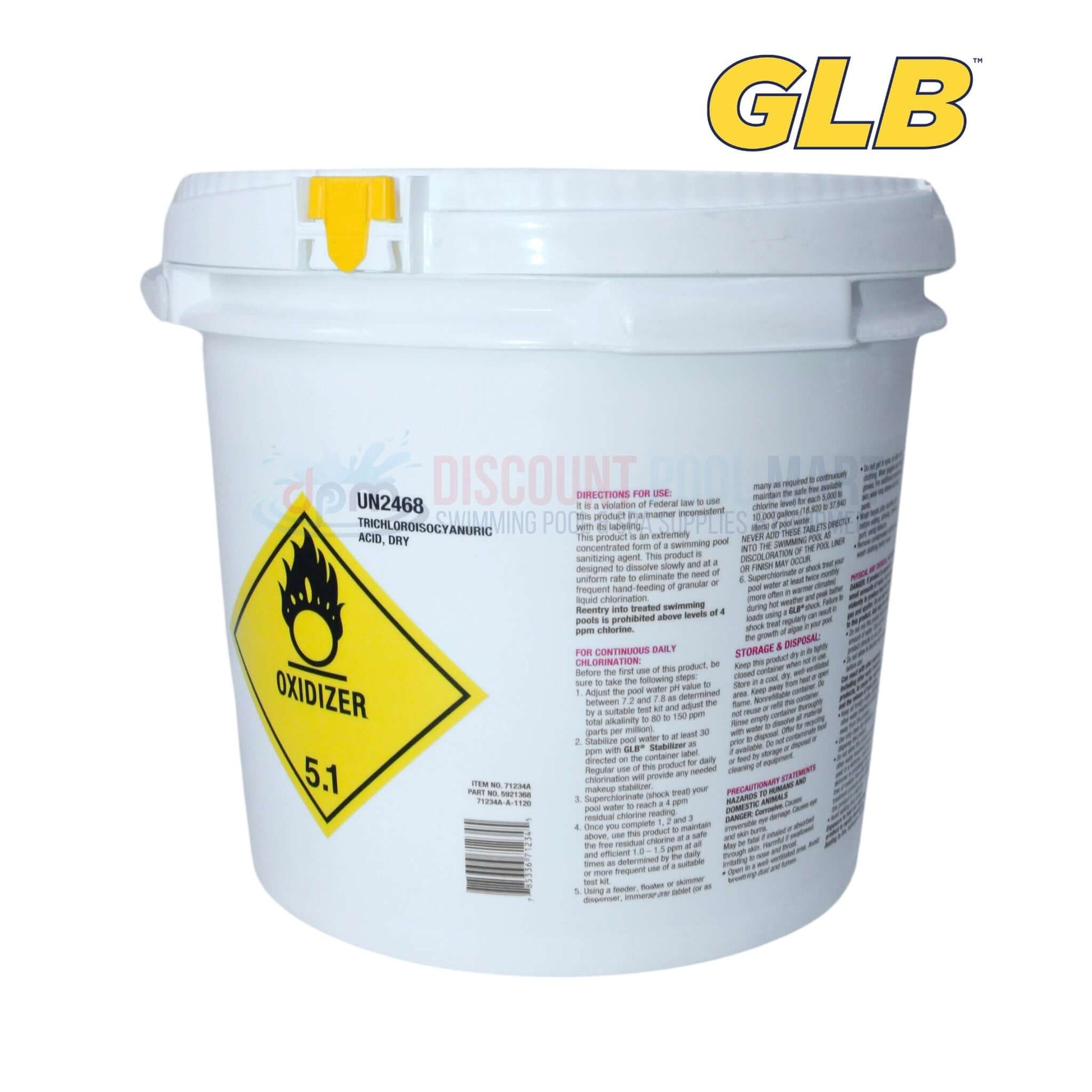 GLB oxidizer bucket 5.1 from Discount Pool Mart for effective swimming pool maintenance.