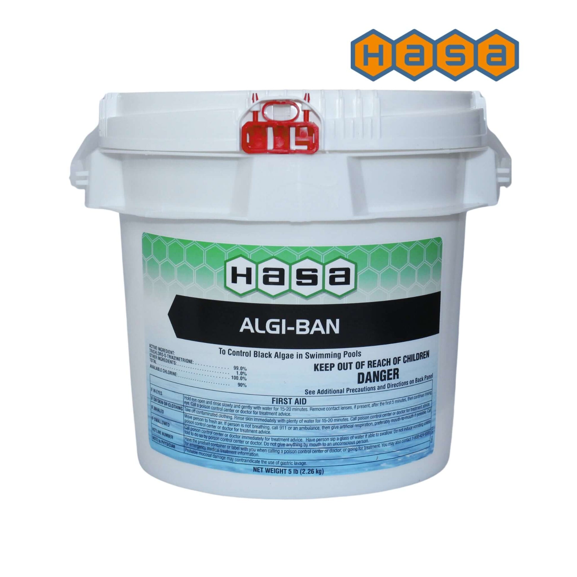 Hasa Algi-Ban Granular Trichlor for black algae, 5 lbs, SKU 64085, from Discount Pool Mart DPM