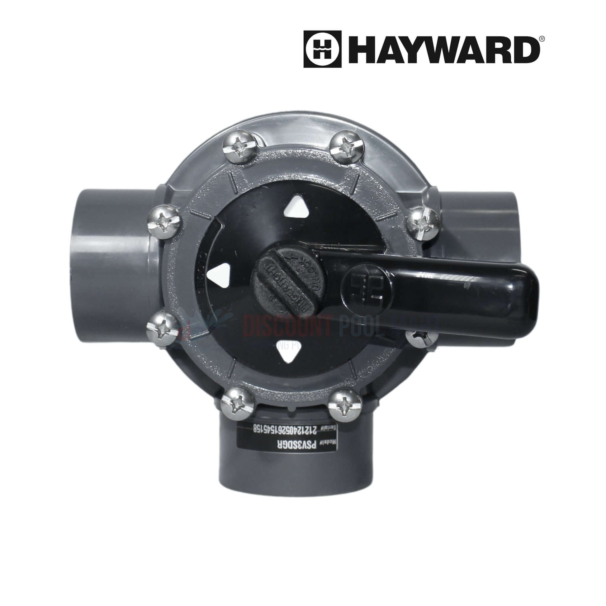 Hayward 3-Port PVC Diverter Valve PSV3SDGR for pools and spas | Discount Pool Mart DPM | 1.5"-2" plumbing
