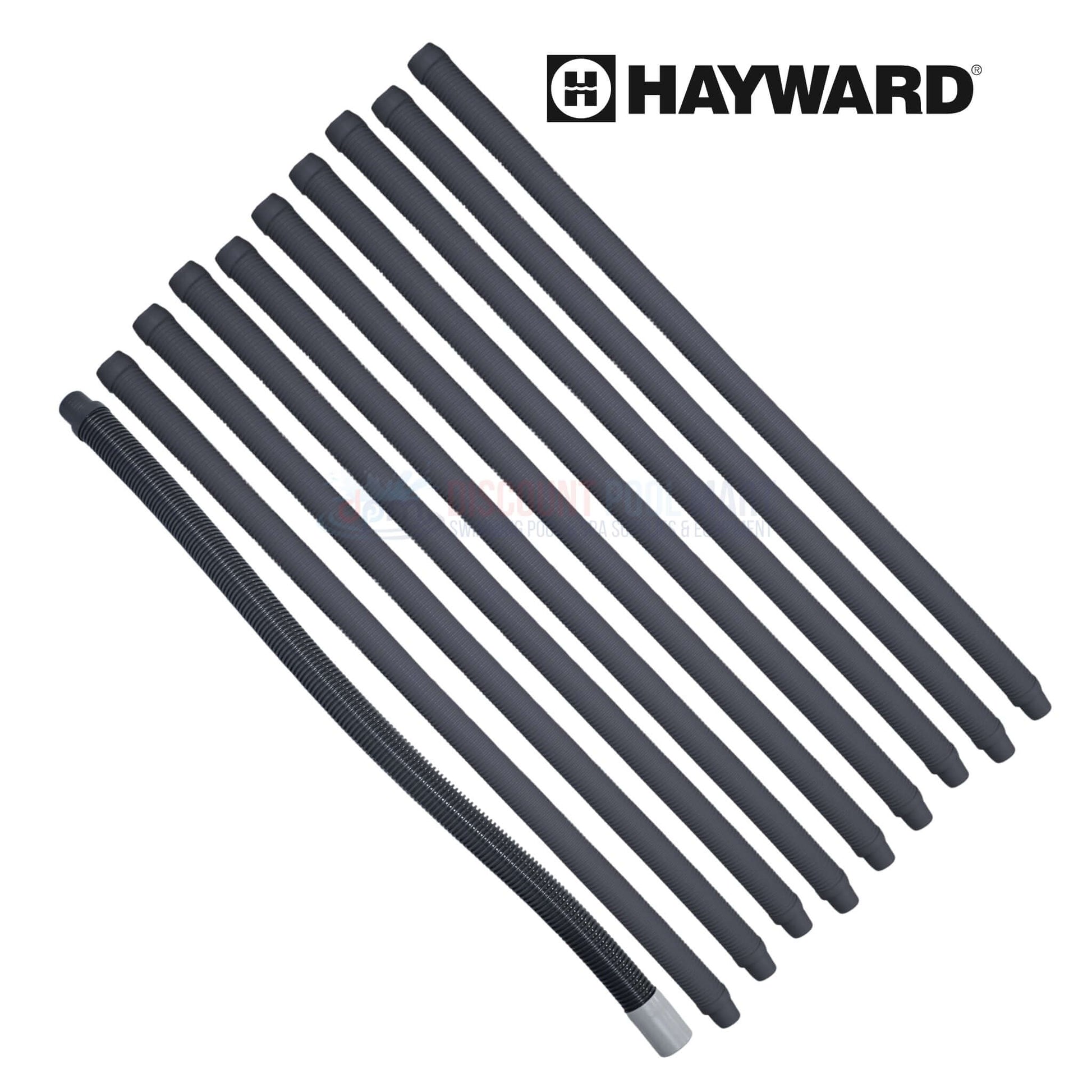 Hayward Gray Hose Kit PVCHK1900GR with 1 leader hose and 9 connectors for pool cleaners from Discount Pool Mart DPM.