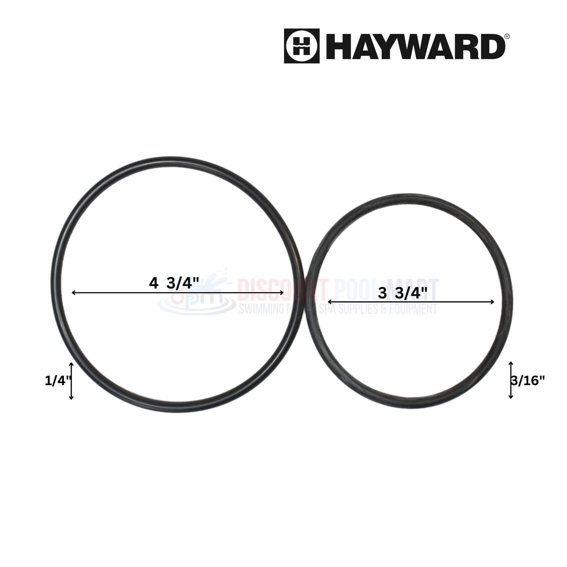 Hayward O-Ring Kit for Filter Manual Air Relief Valve from Discount Pool Mart, includes two sizes, durable replacement seals.