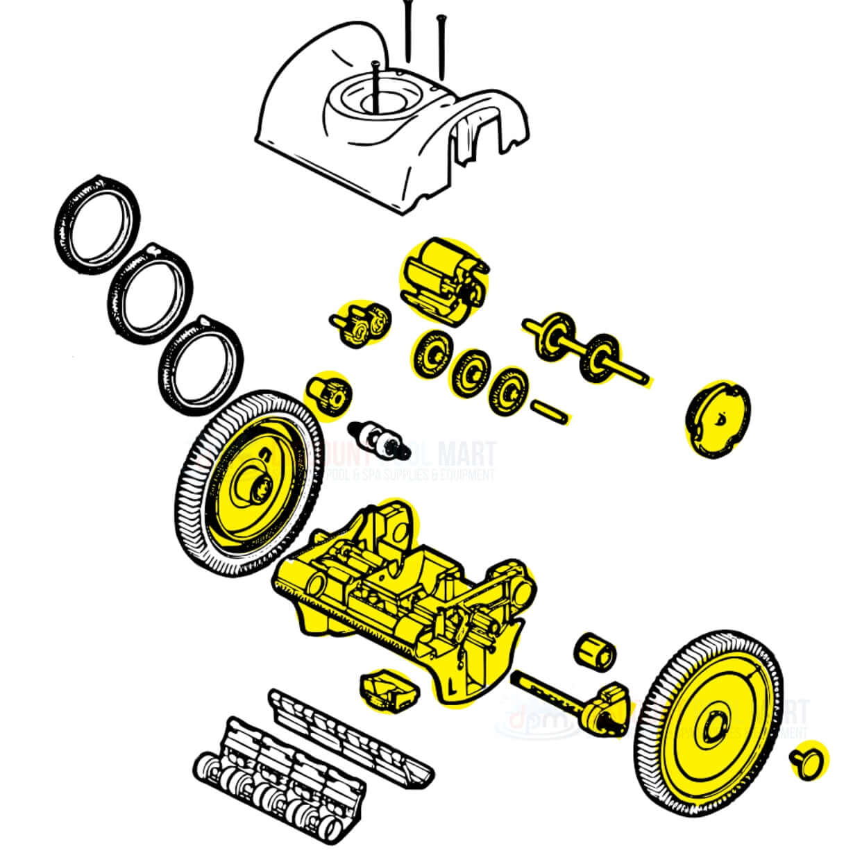 Hayward Poolvergnuegen Lower Body Rebuild Kit PVGXH792KIT parts diagram for Discount Pool Mart DPM customers.