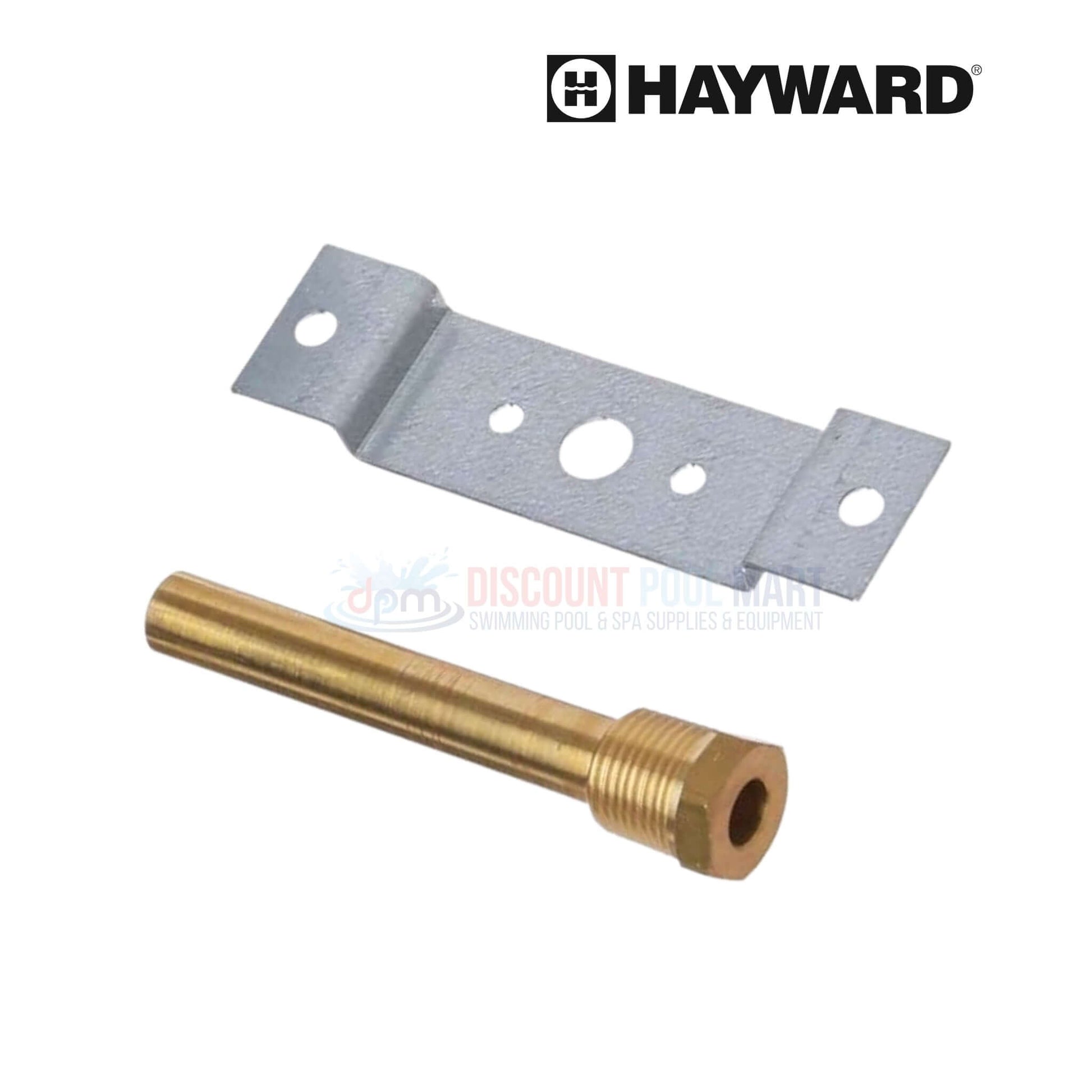 Hayward replacement part including metal bracket and brass fitting available at Discount Pool Mart DPM.