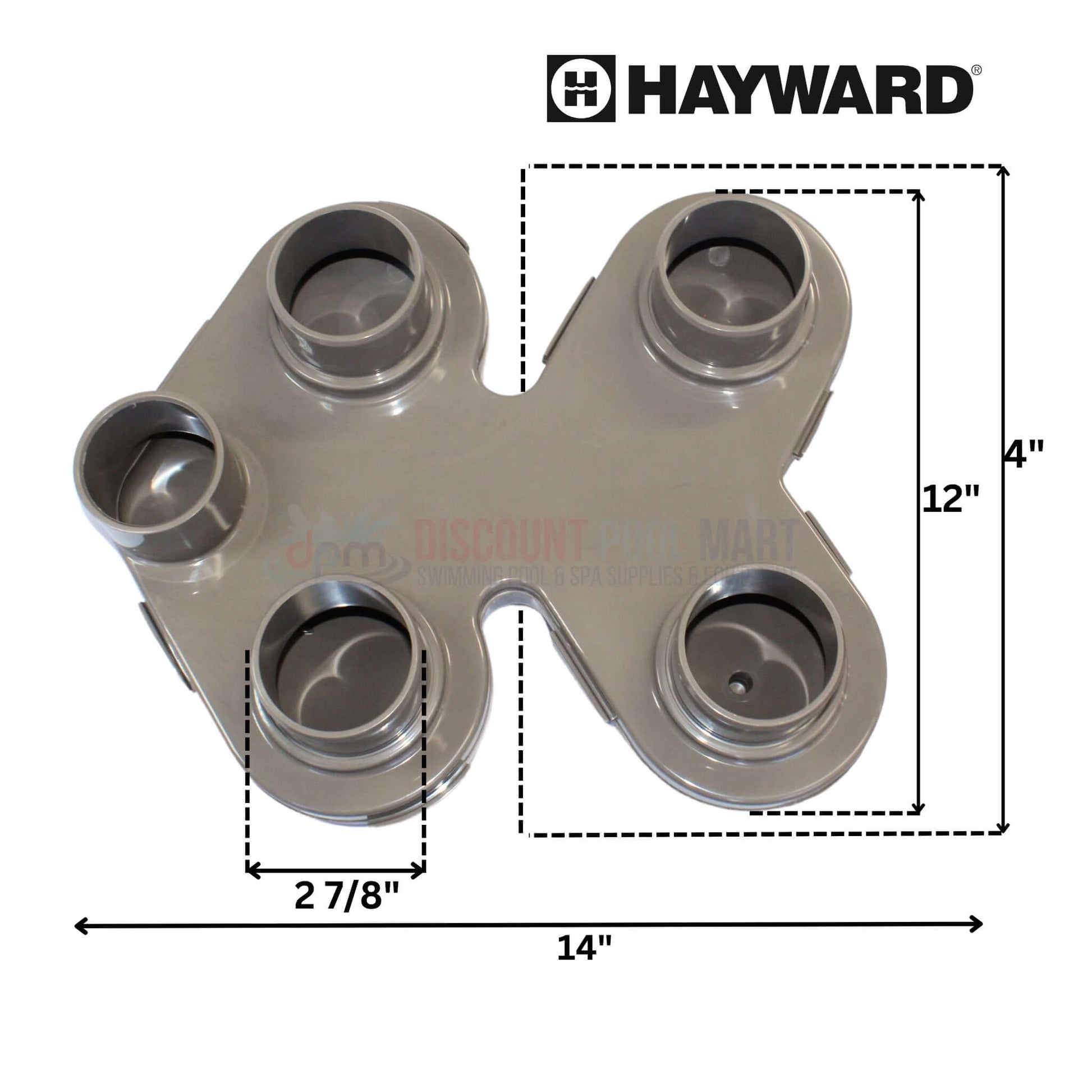 Hayward CX5030C top manifold assembly dimensions 14x12 inches for SwimClear cartridge filter at Discount Pool Mart