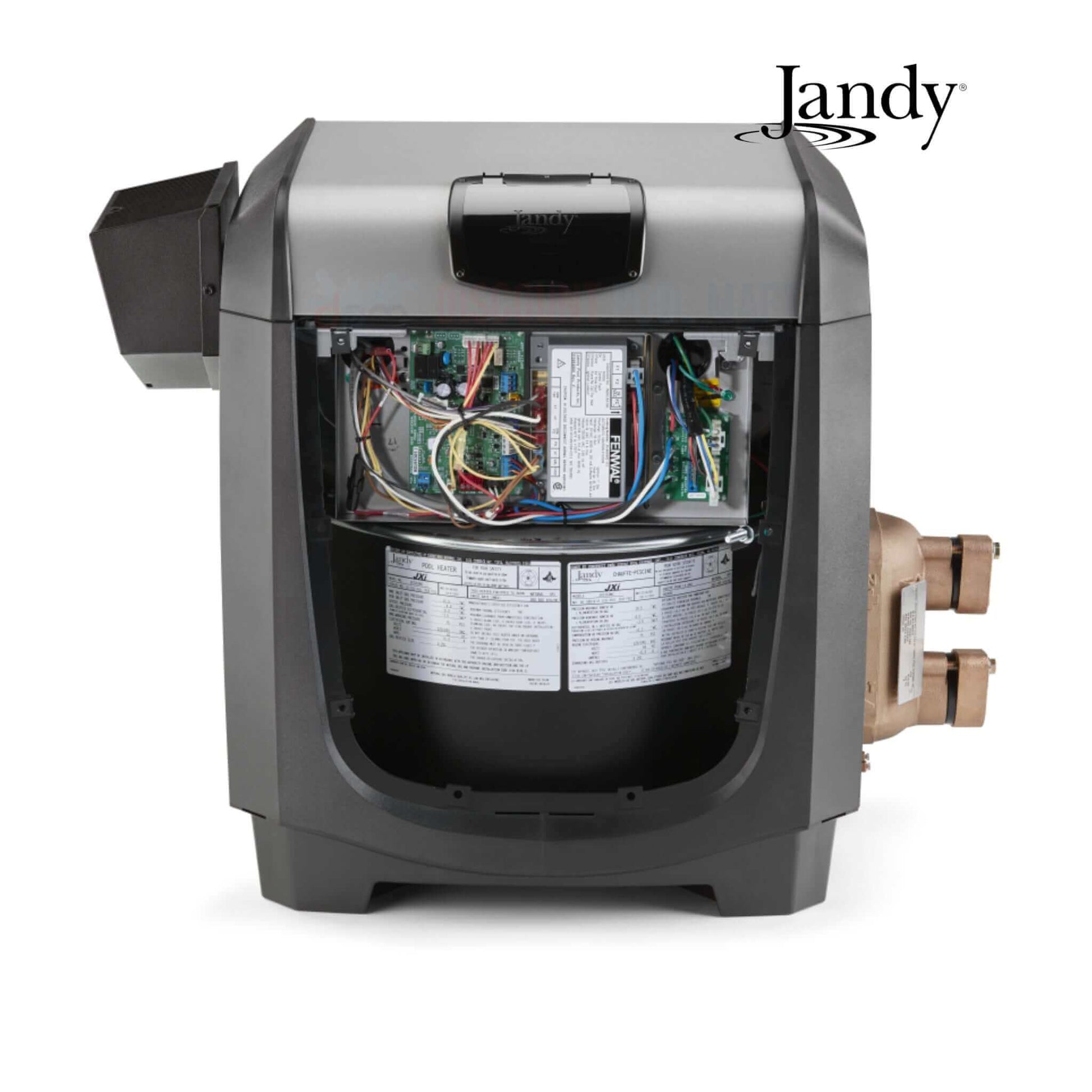 Jandy JXi 400 BTU Pool & Spa Heater internal view, model JXI400NC by Discount Pool Mart DPM.
