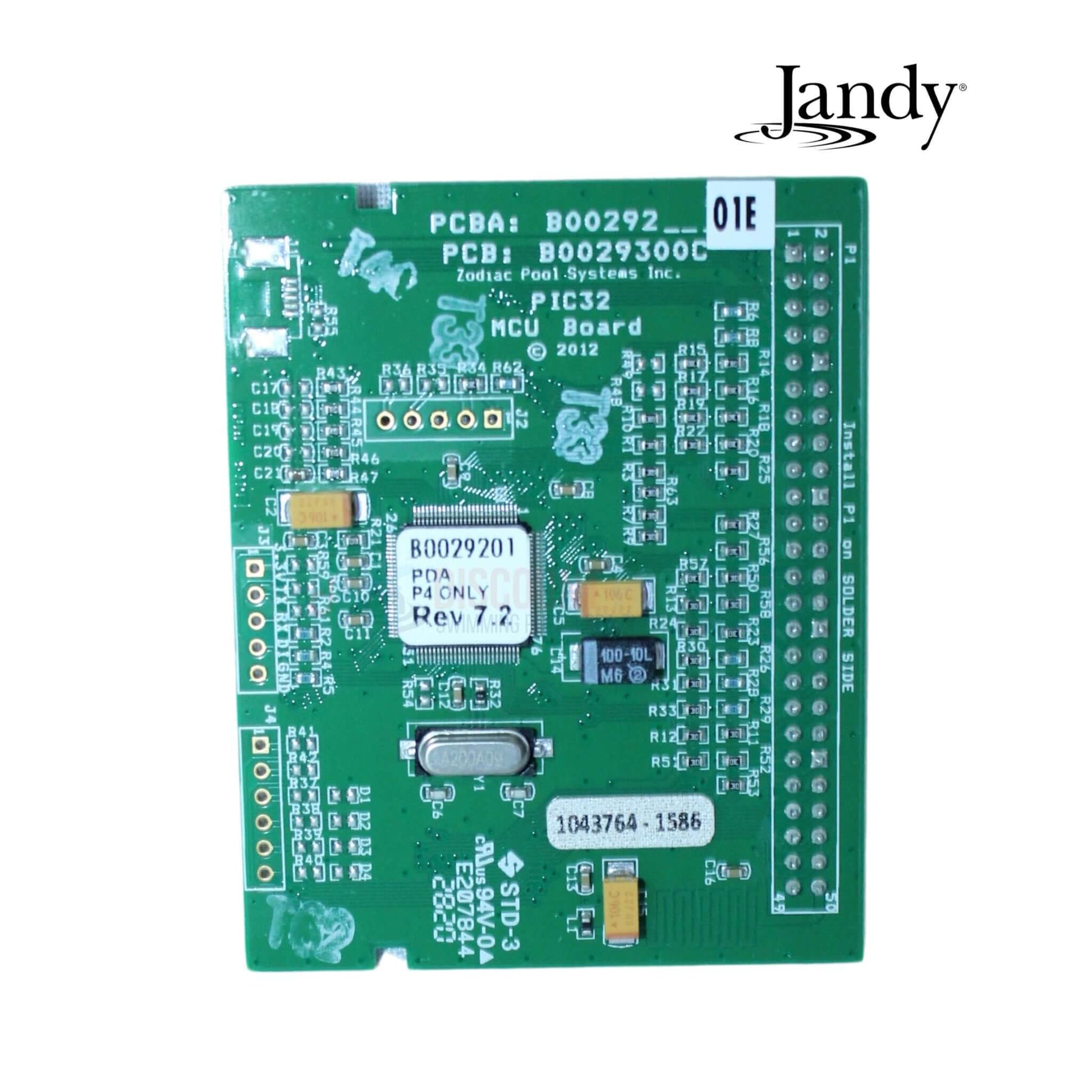 Jandy 50-Pin CPU Board R0586100 for AquaLink PDA-P4 at Discount Pool Mart DPM, replacement circuit for pool automation.