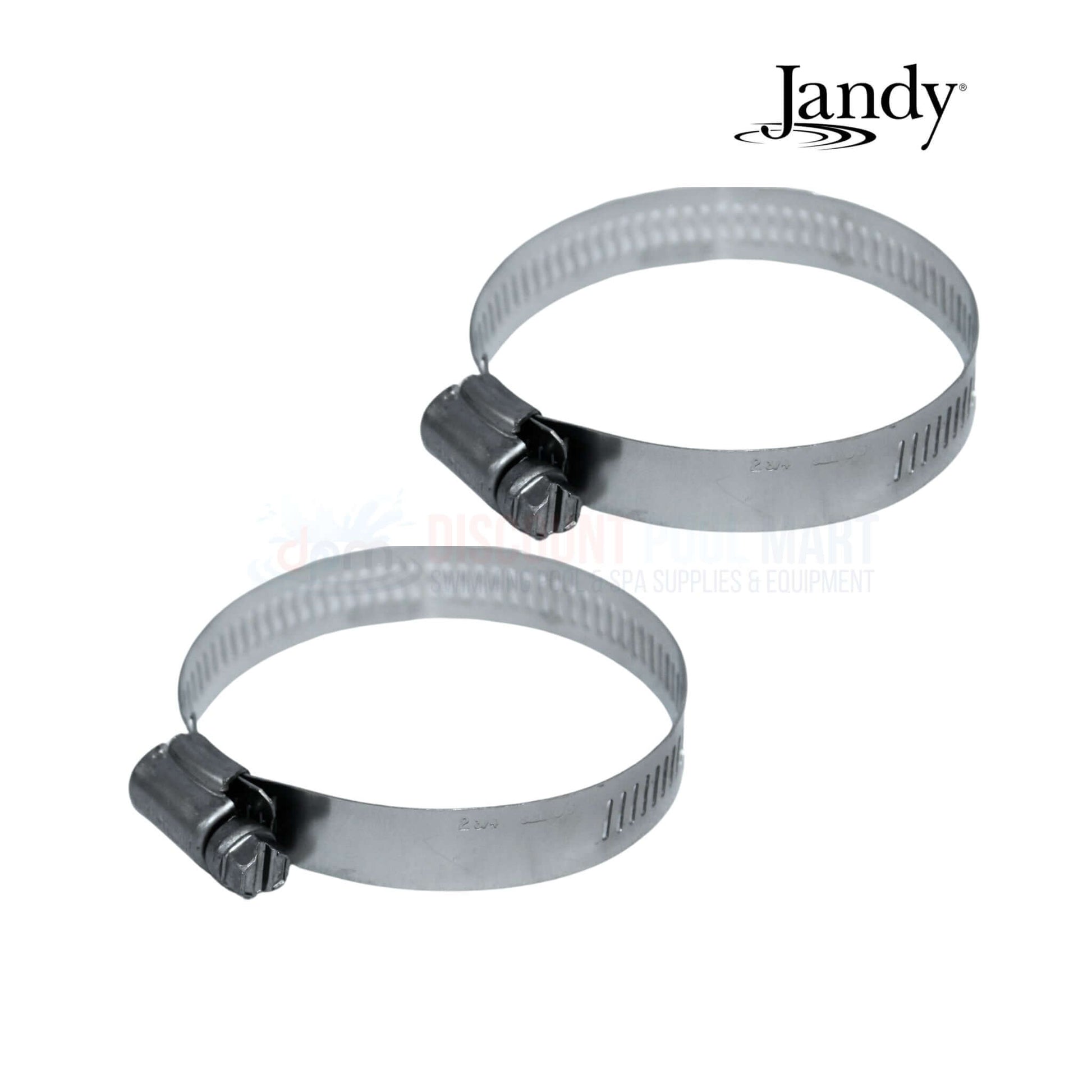Jandy stainless steel hose clamps for pool and spa equipment from Discount Pool Mart (DPM), ensuring secure fittings.