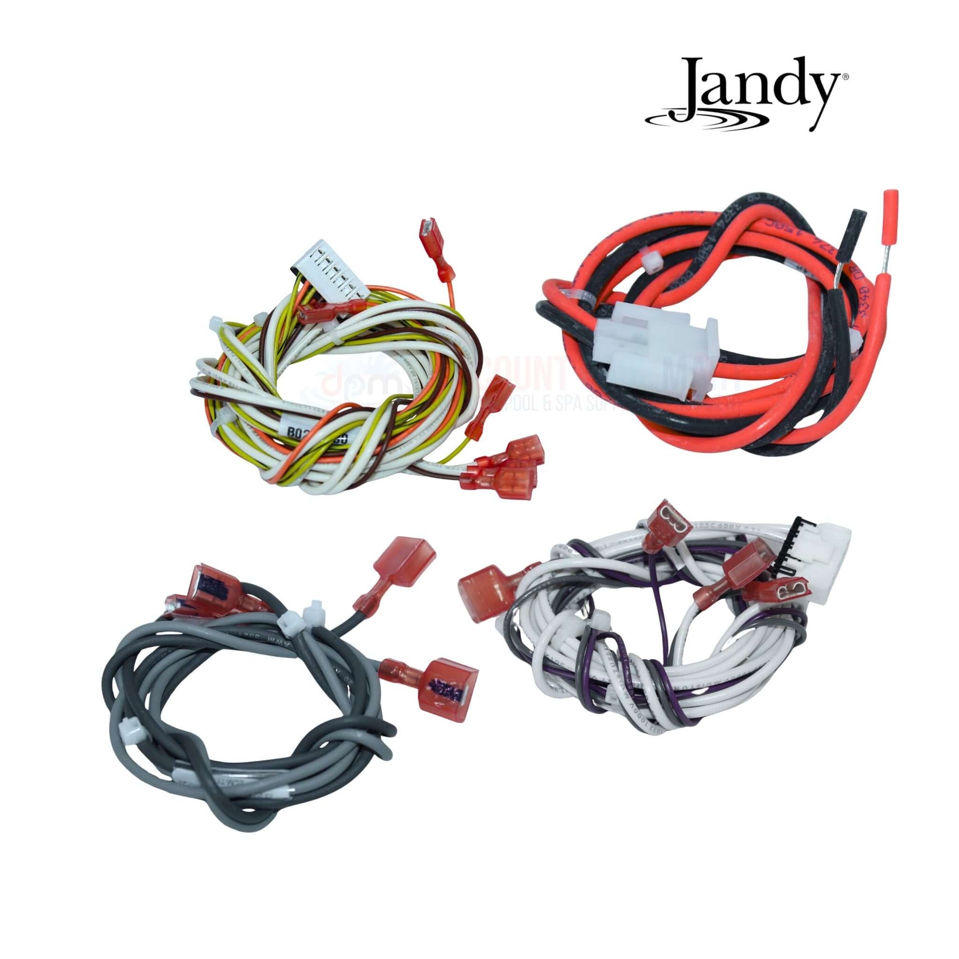 Jandy R0988900 Heater Wiring Harness Kit, colorful durable wires for JXiQ heaters, essential swimming pool parts from Discount Pool Mart.