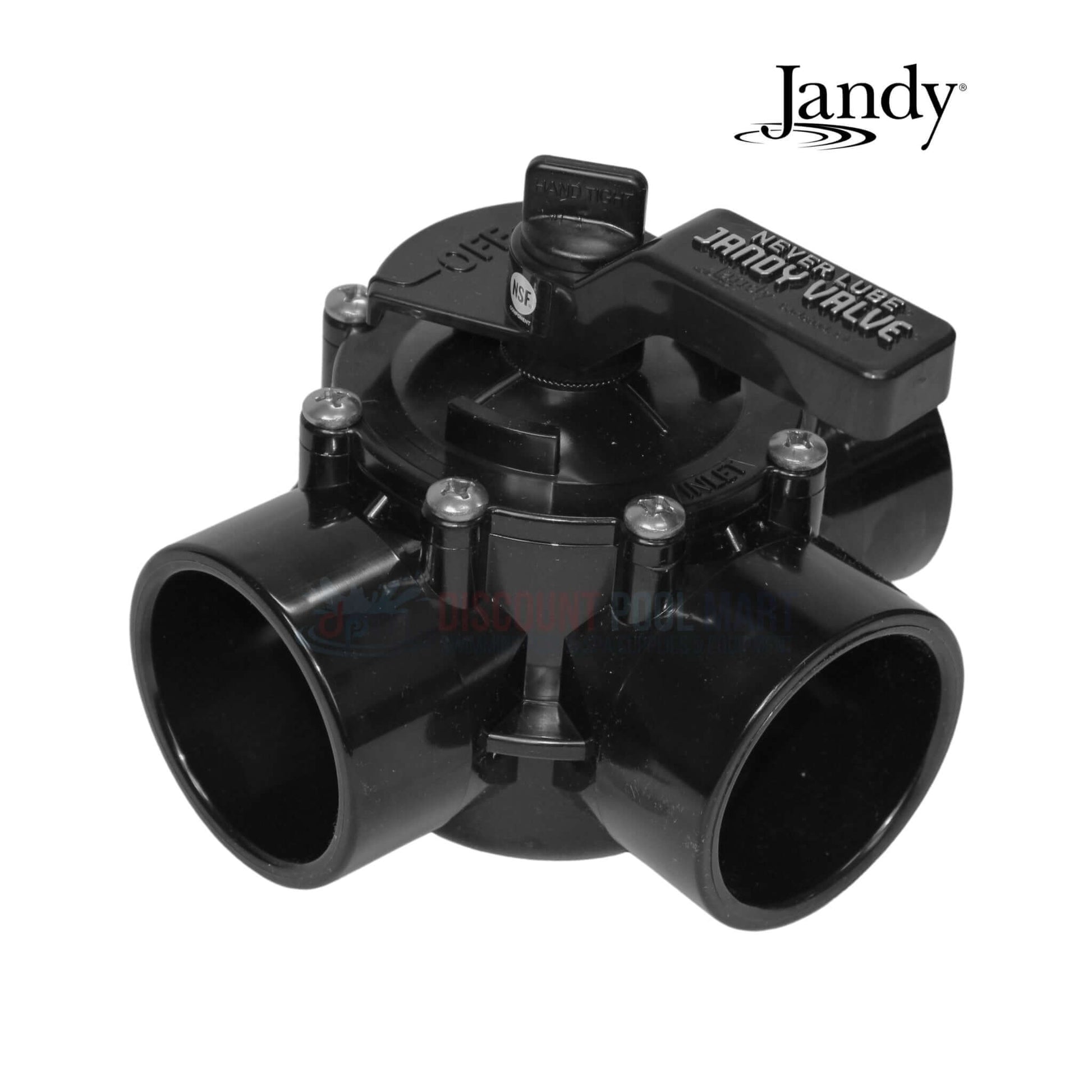 Jandy Neverlube 3 Port Diverter Valve 4717 for pool systems from Discount Pool Mart DPM, durable, maintenance-free design.