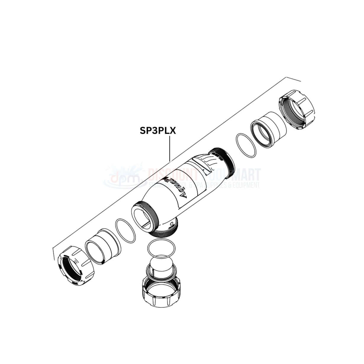 Jandy SP3PLX spool kit with LX unions for AquaPure systems, available at Discount Pool Mart (DPM).
