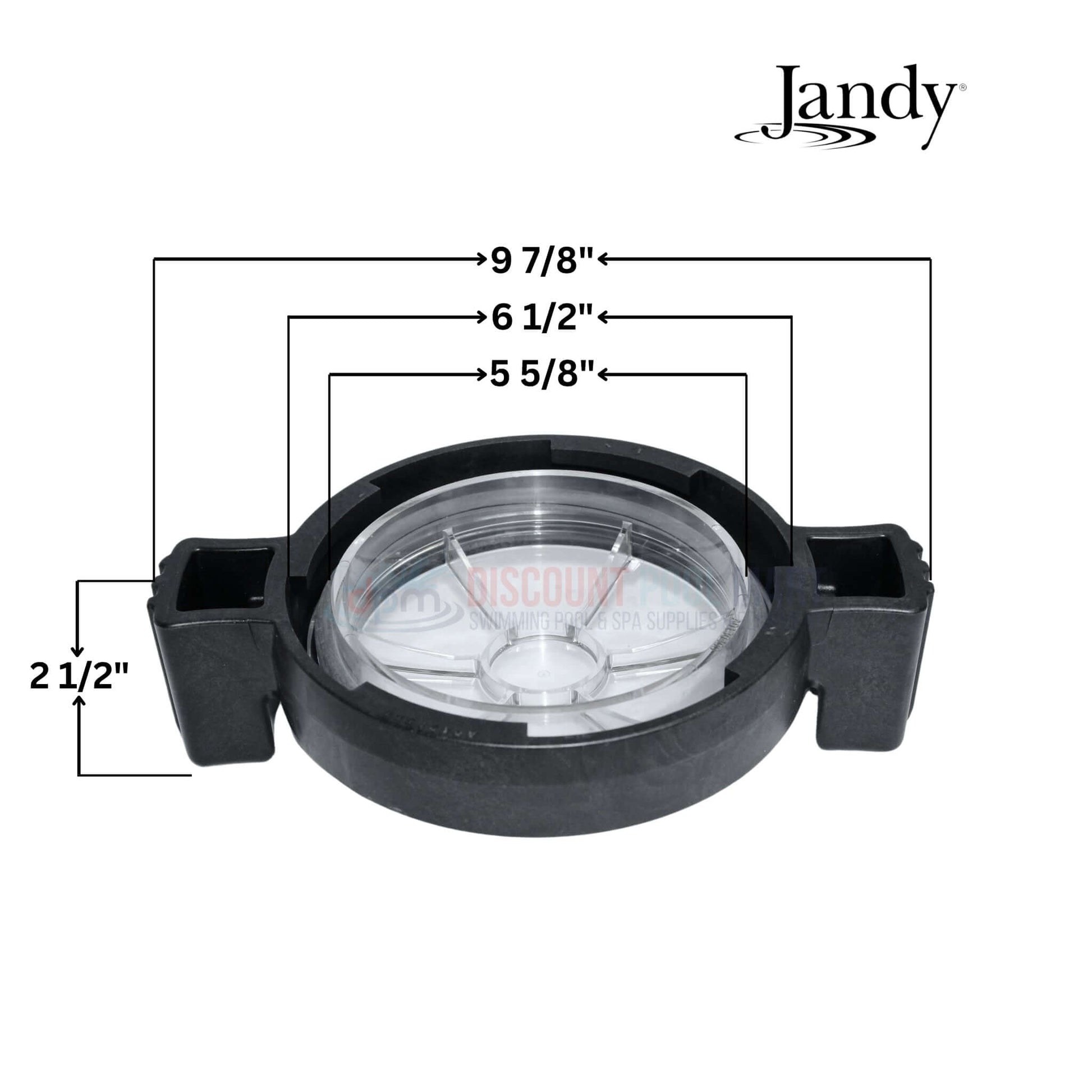 Jandy Lid With Locking Ring Assembly dimensions for FloPro Pumps. Available at Discount Pool Mart DPM.
