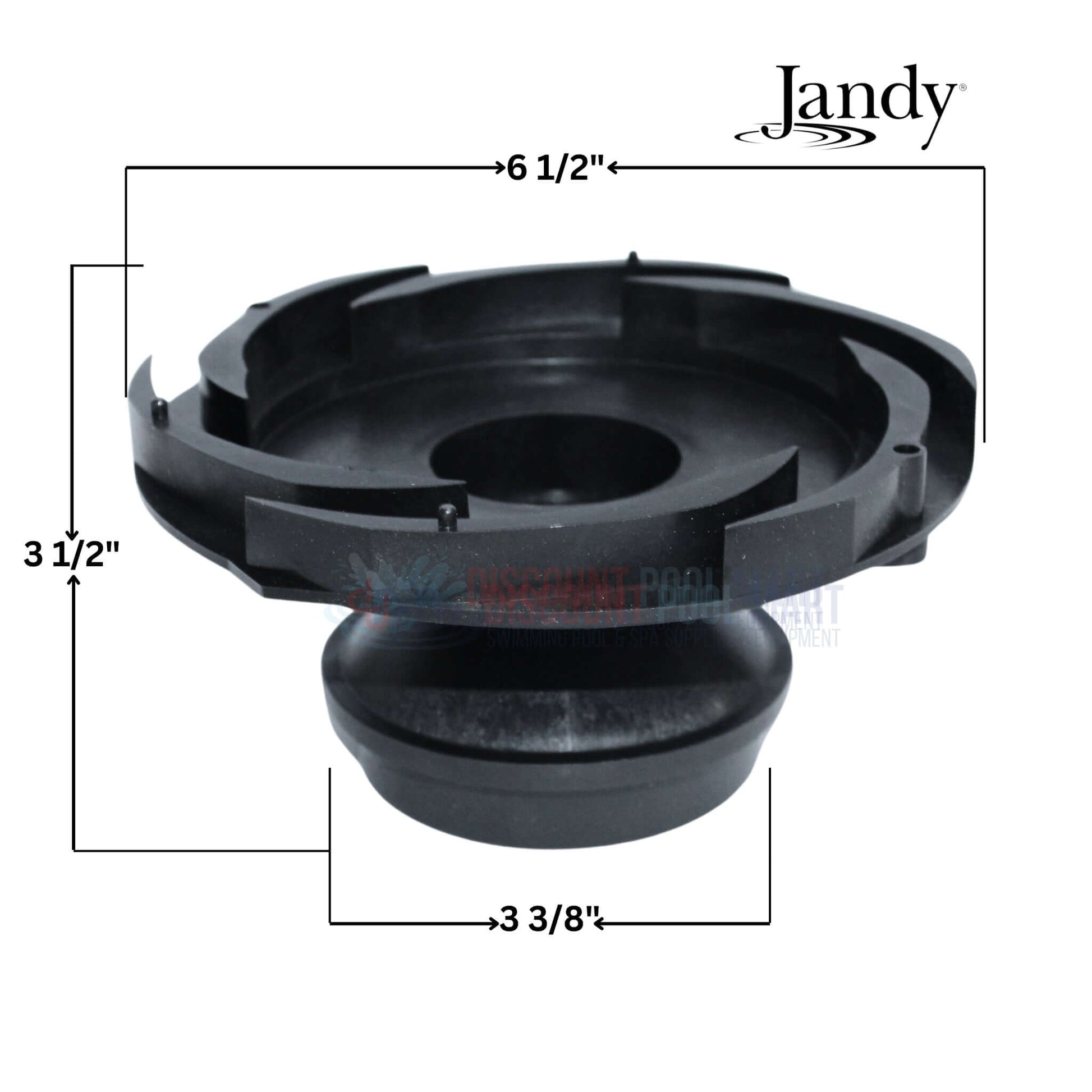 Jandy diffuser with O-ring for FloPro pumps, dimensions 6.5" x 3.5", essential part by Discount Pool Mart DPM.