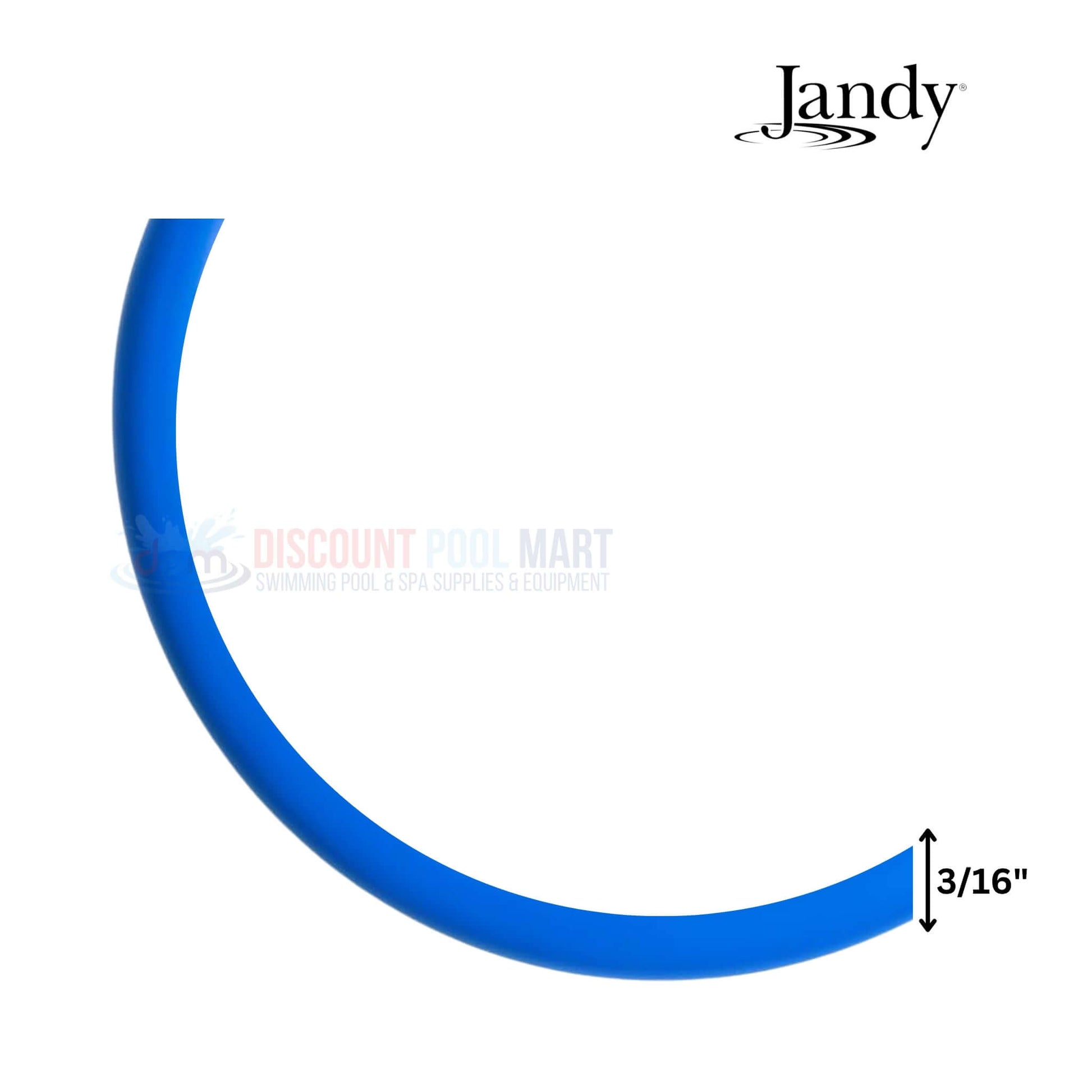 Jandy blue 3/16" hose for pool maintenance, available at Discount Pool Mart DPM, effective and durable solution.