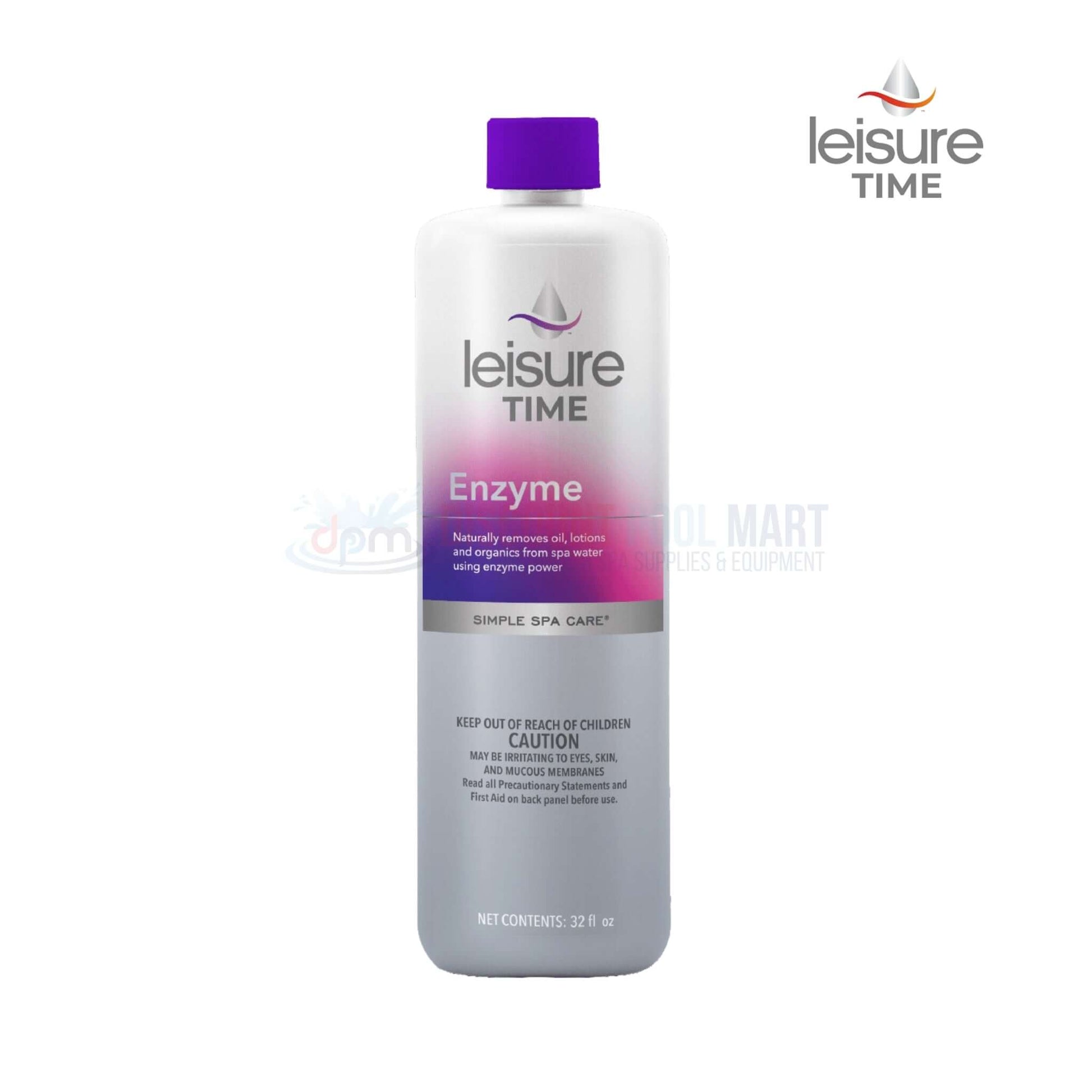 Leisure Time Enzyme 32 oz for spas by Discount Pool Mart. Breaks down oils, lotions, preventing scum and odors.
