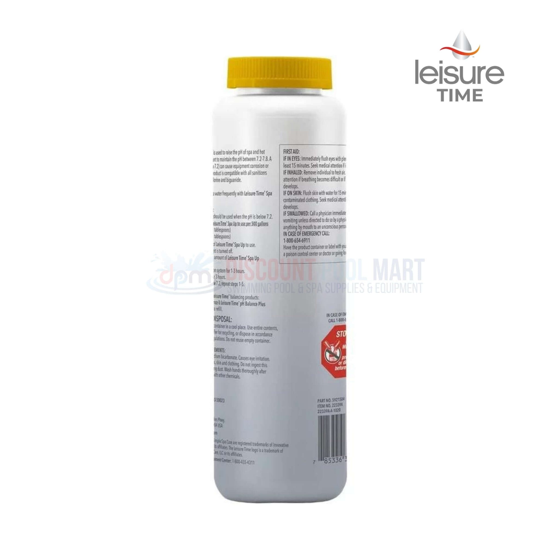 Leisure Time Spa Up pH Increaser for hot tubs, 2 lbs, available at Discount Pool Mart DPM for optimal water chemistry.