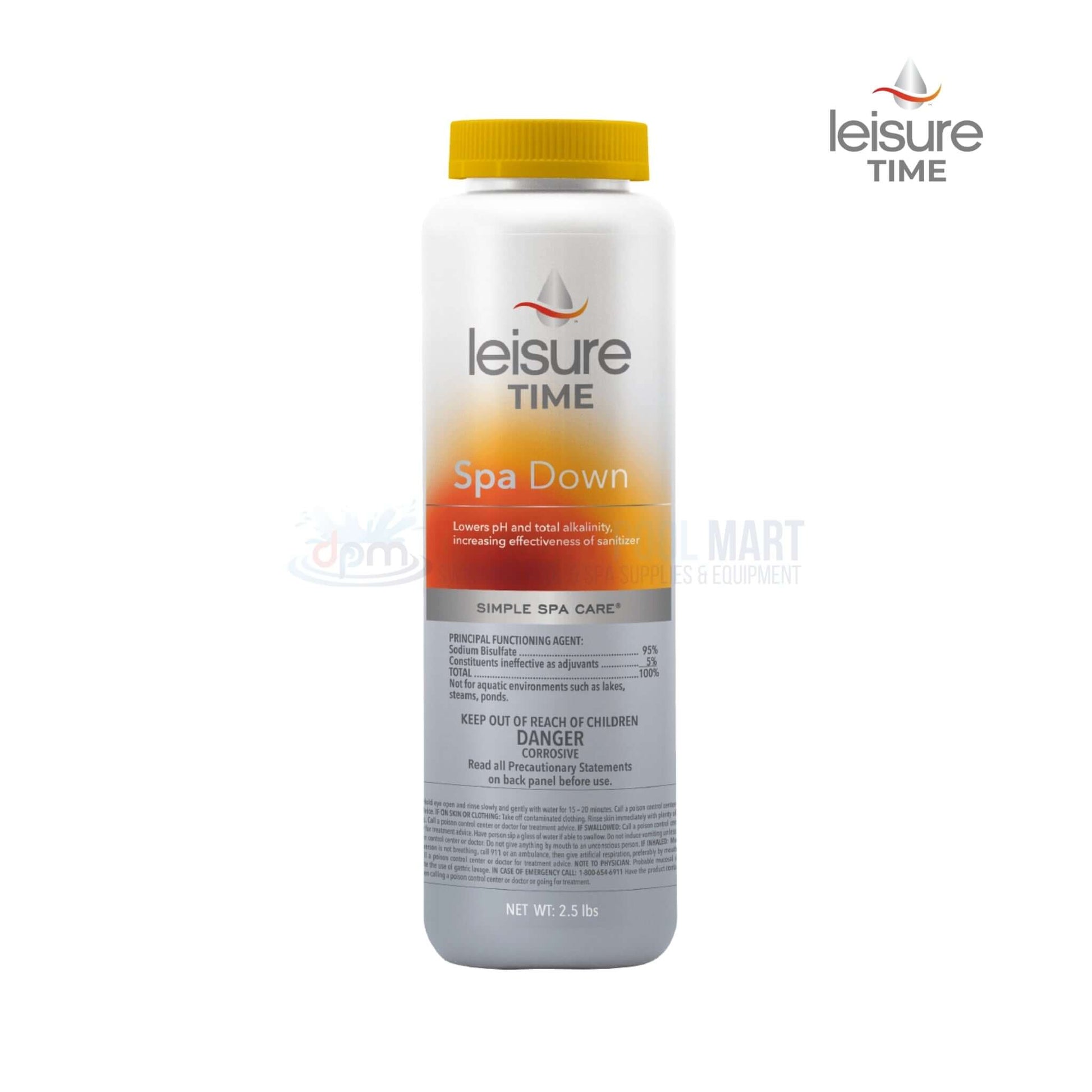 Leisure Time Spa Down 2.5 lbs by DPM lowers pH and alkalinity for optimal spa care at Discount Pool Mart.
