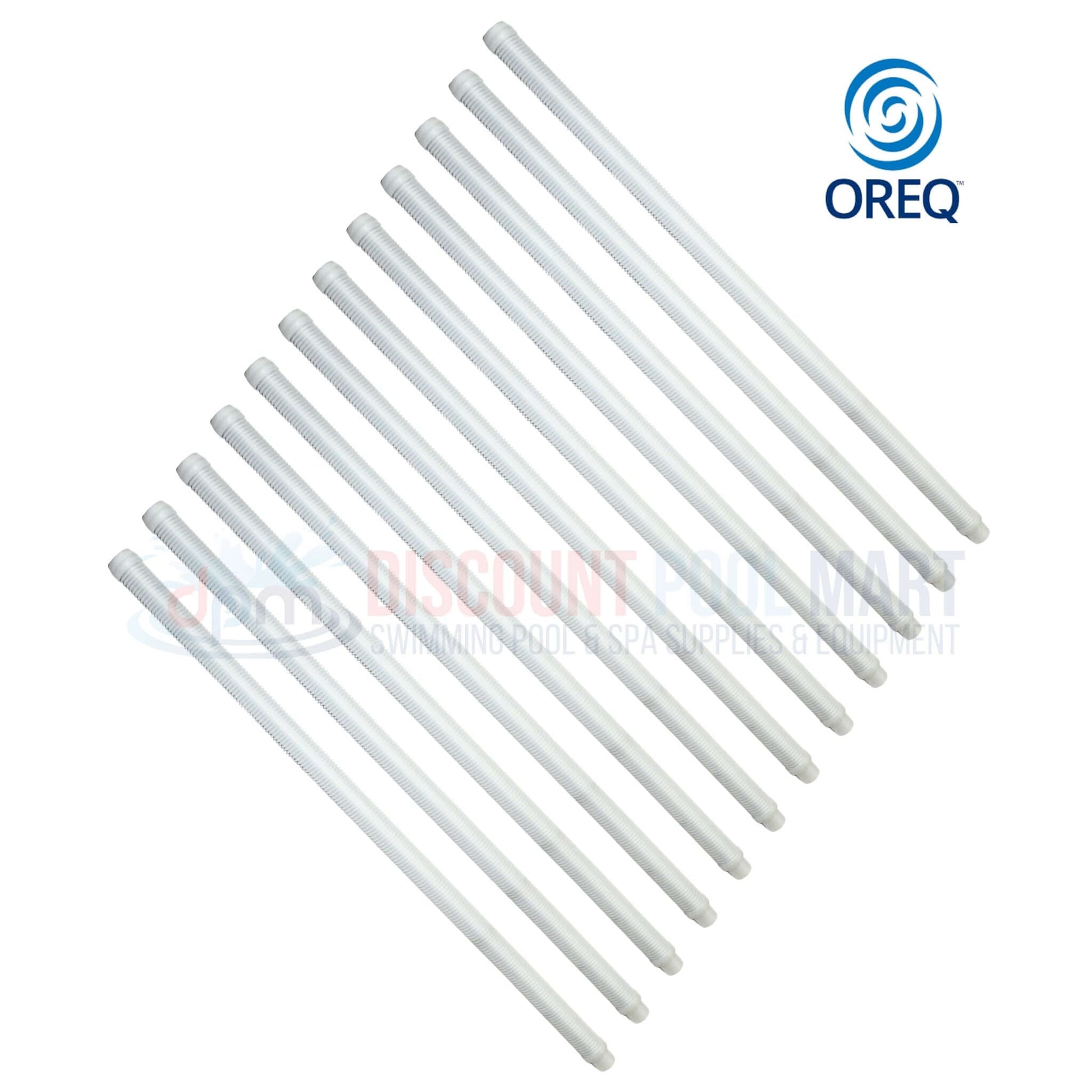 OREQ Sectional Connector Hose for automatic pool cleaner from Discount Pool Mart, clear, 4 ft, durable replacement.