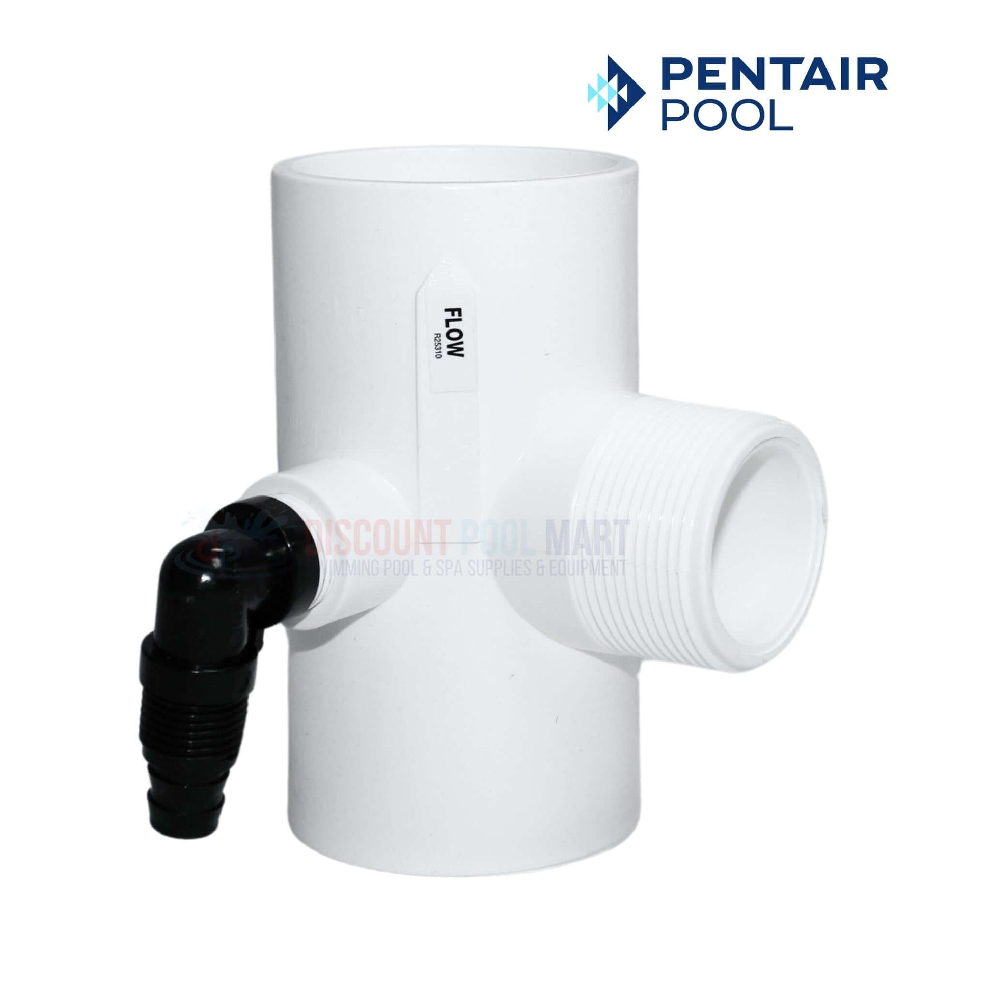 Pentair Diverter Tee R172317 for chemical feeders, 1.5" NPT x 2" slip, available at Discount Pool Mart DPM.