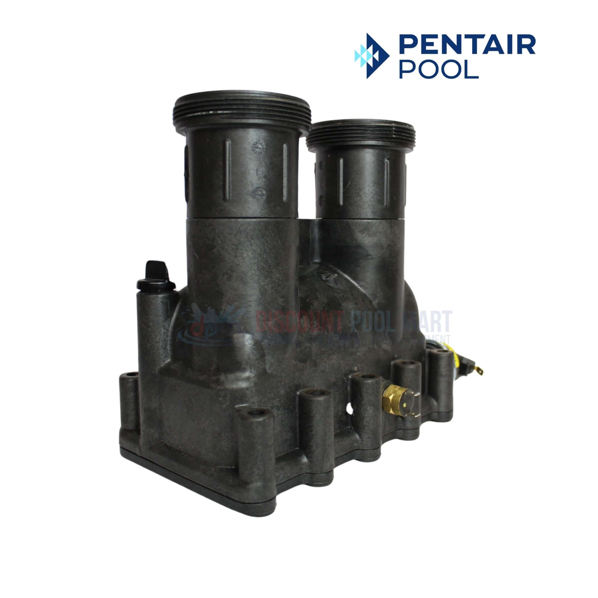 Pentair manifold kit for MasterTemp and Max-E-Therm heaters, SKU 77707-0014, featuring dual inlets, robust construction, and essential connections.