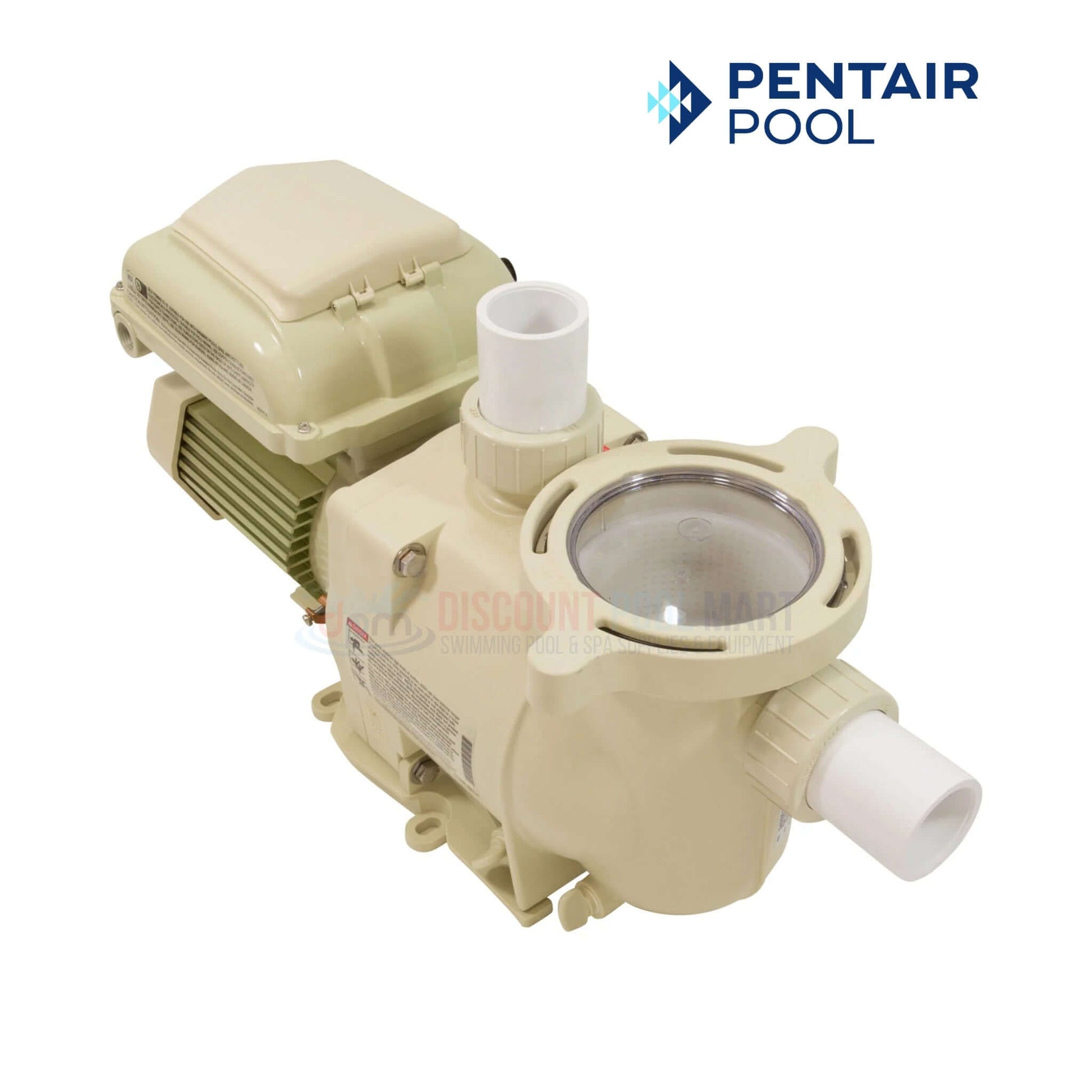 Pentair SuperFlo VST 1.5 HP Variable Speed Pump 342002 in beige with a graphical display, from Discount Pool Mart.