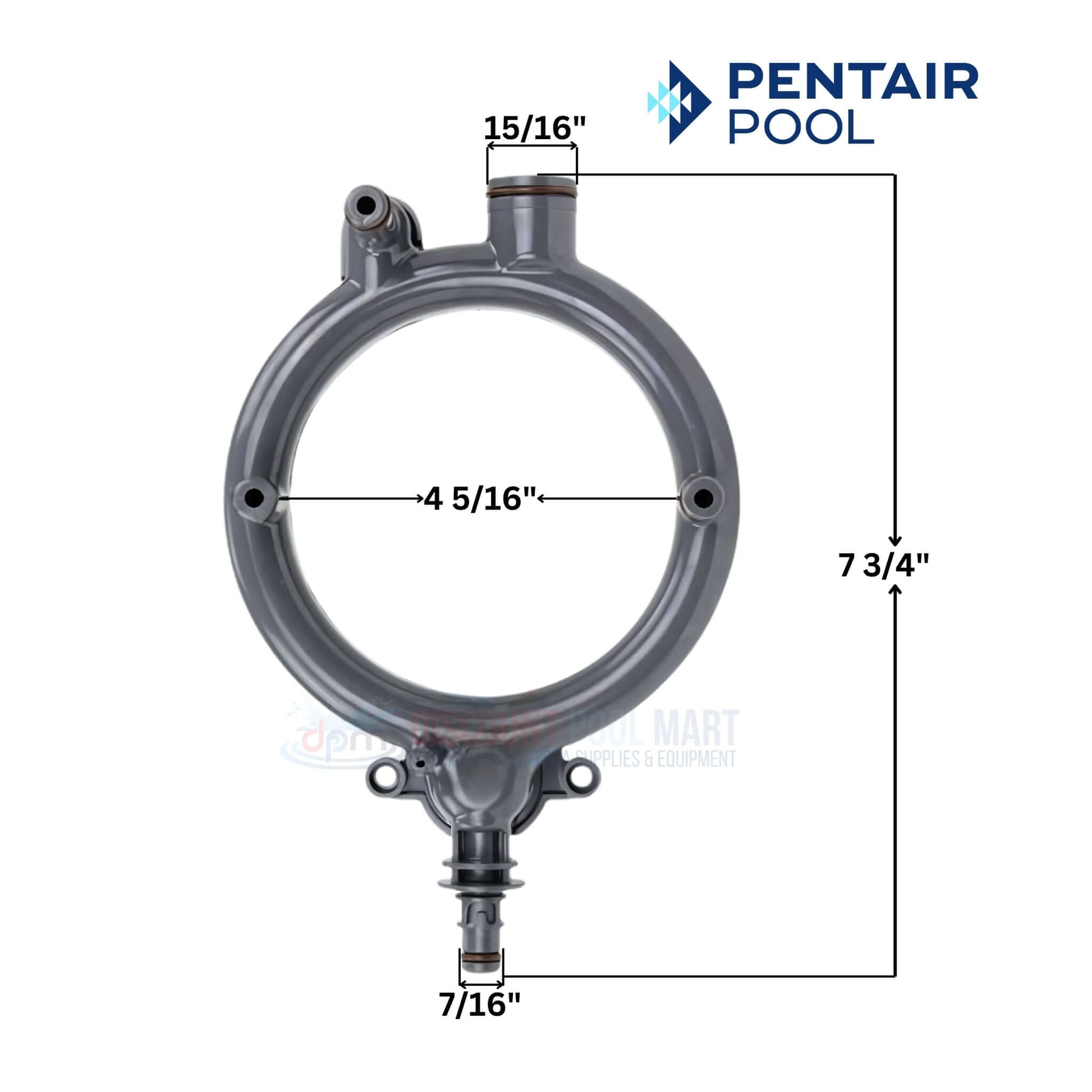 Pentair Water Management Kit part with dimensions and label from Discount Pool Mart DPM for Racer Cleaners 360261.
