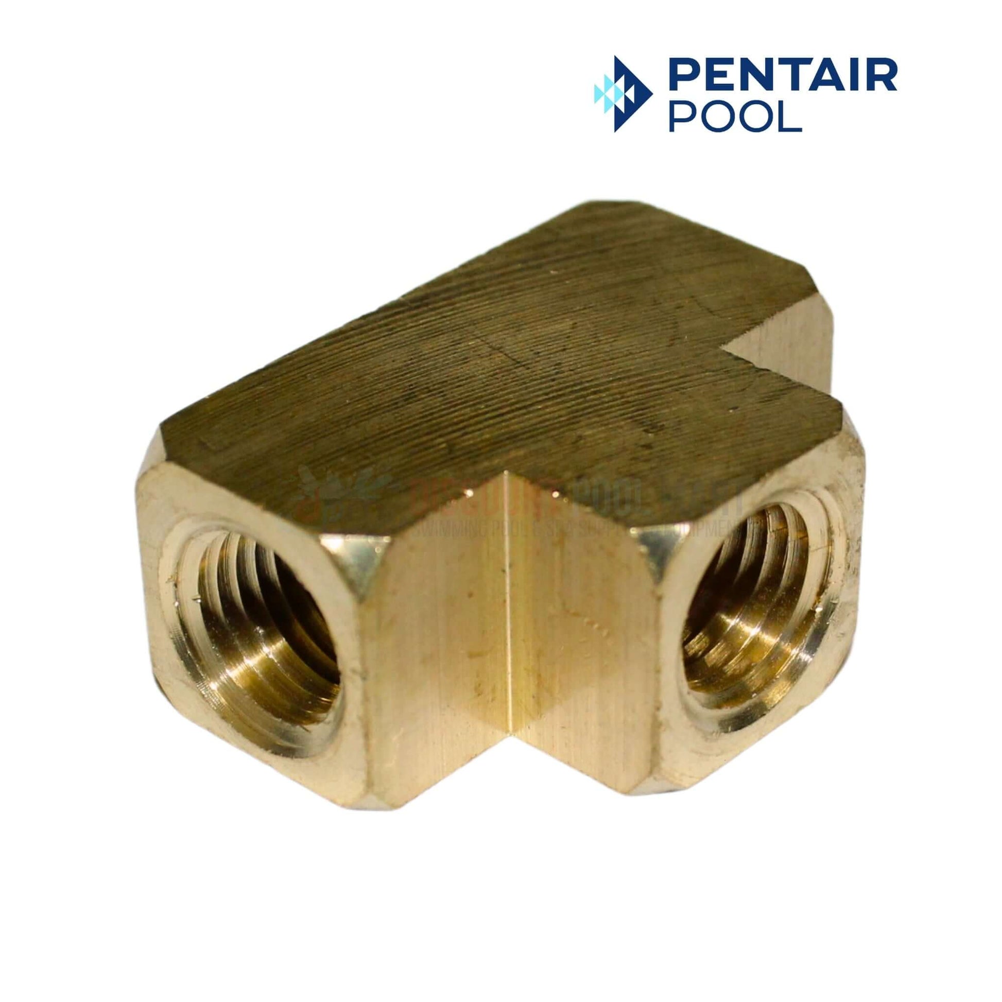Pentair Brass Tee fitting 1/4" for Purex SMBW Filters, durable, leak-resistant by Discount Pool Mart DPM.