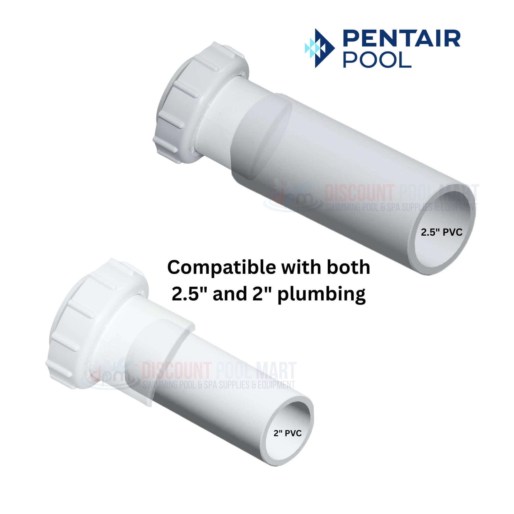 Pentair Clean & Clear Plus Union Adapter Kit compatible with 2" and 2.5" plumbing | SKU: 274426Z | Discount Pool Mart DPM