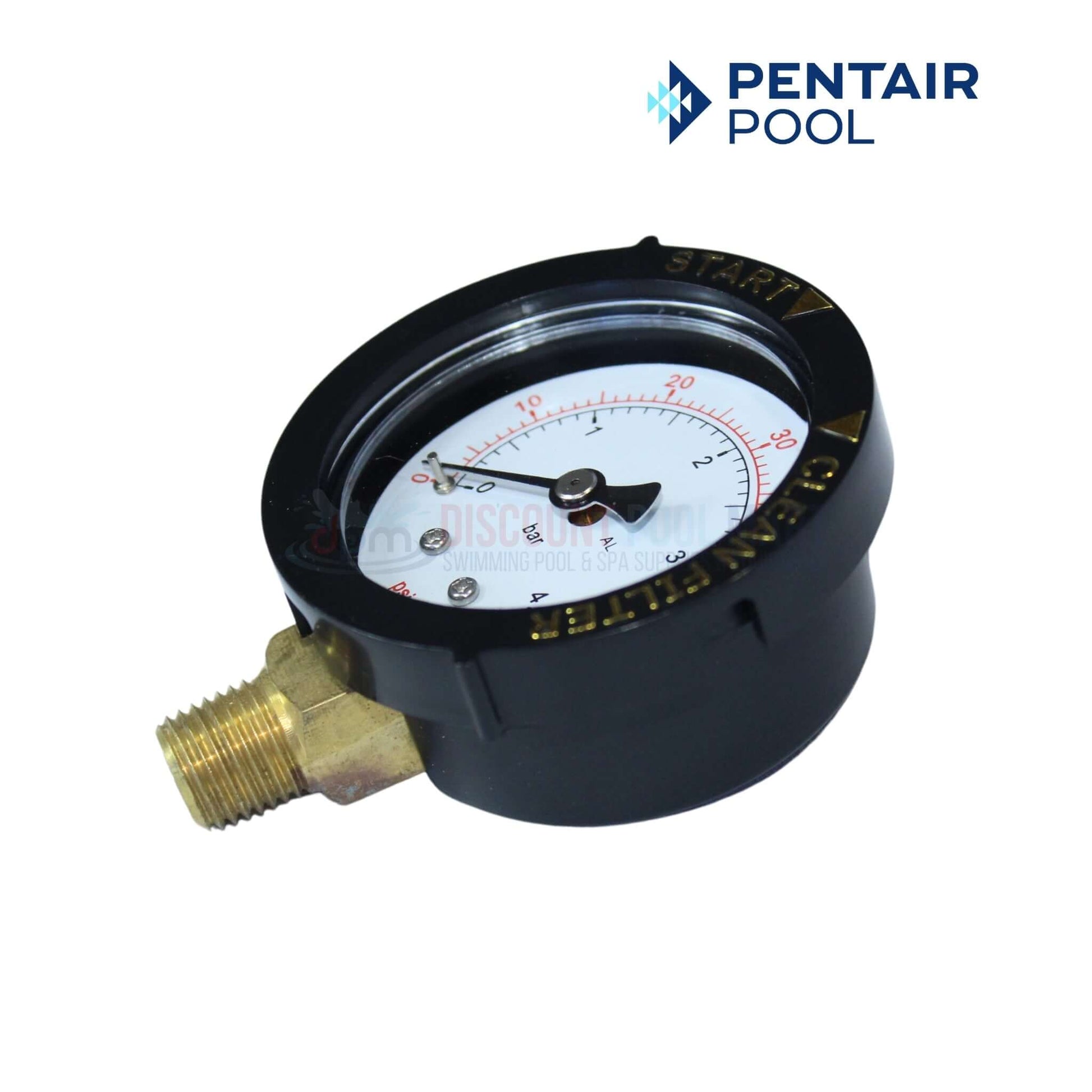 Pentair Clean and Clear Filter Pressure Gauge Replacement 0-60 PSI | 1/4 inch Top Mount | Discount Pool Mart DPM