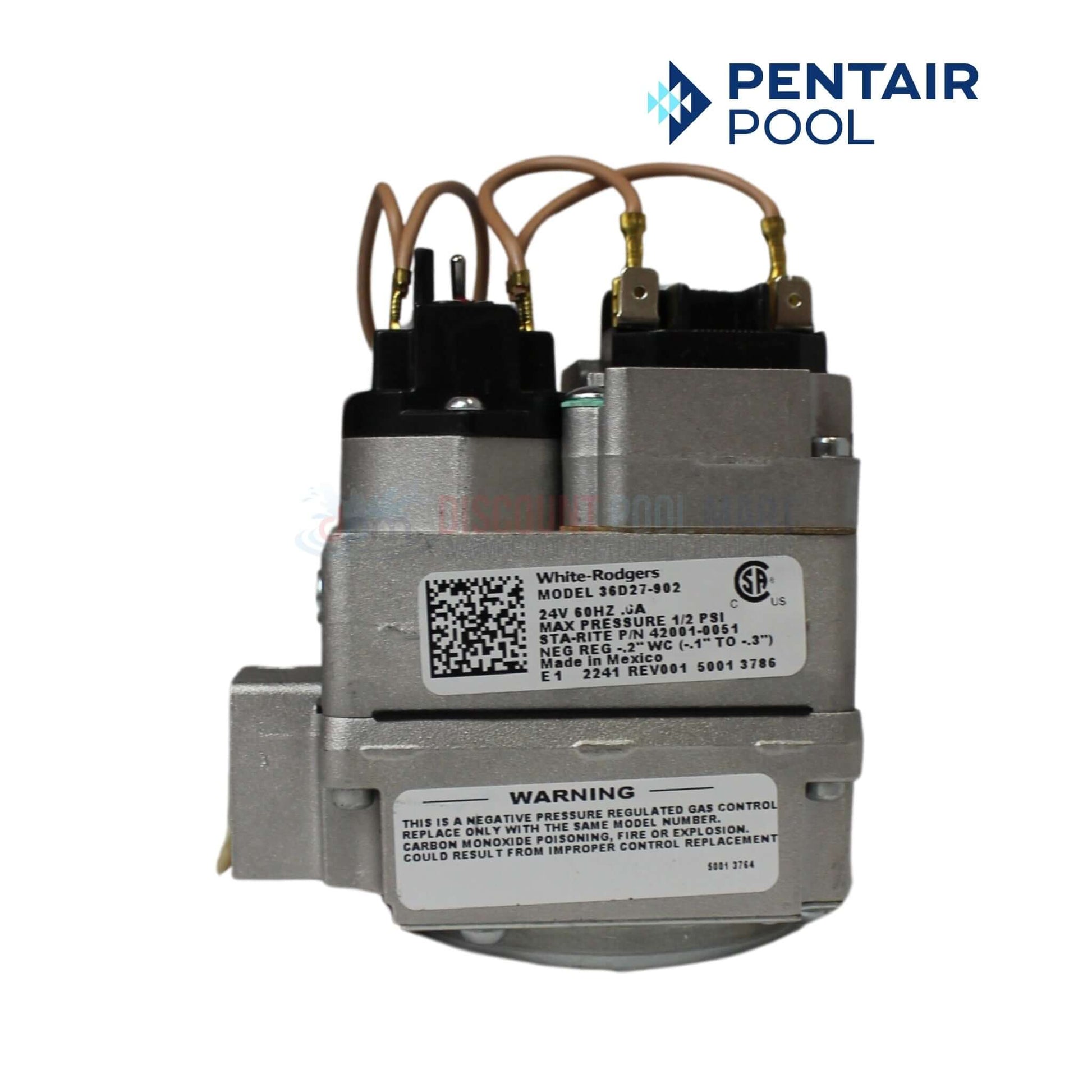 Pentair Combination Gas Control Valve Kit 42001-0051S from Discount Pool Mart DPM for Max-E-Therm and MasterTemp heaters.