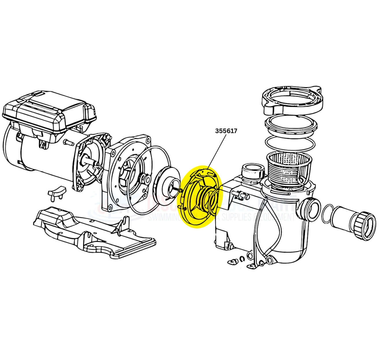 Pentair Diffuser 355617 for SuperMax/SuperFlo Pumps, 0.5-1 HP at Discount Pool Mart DPM.
