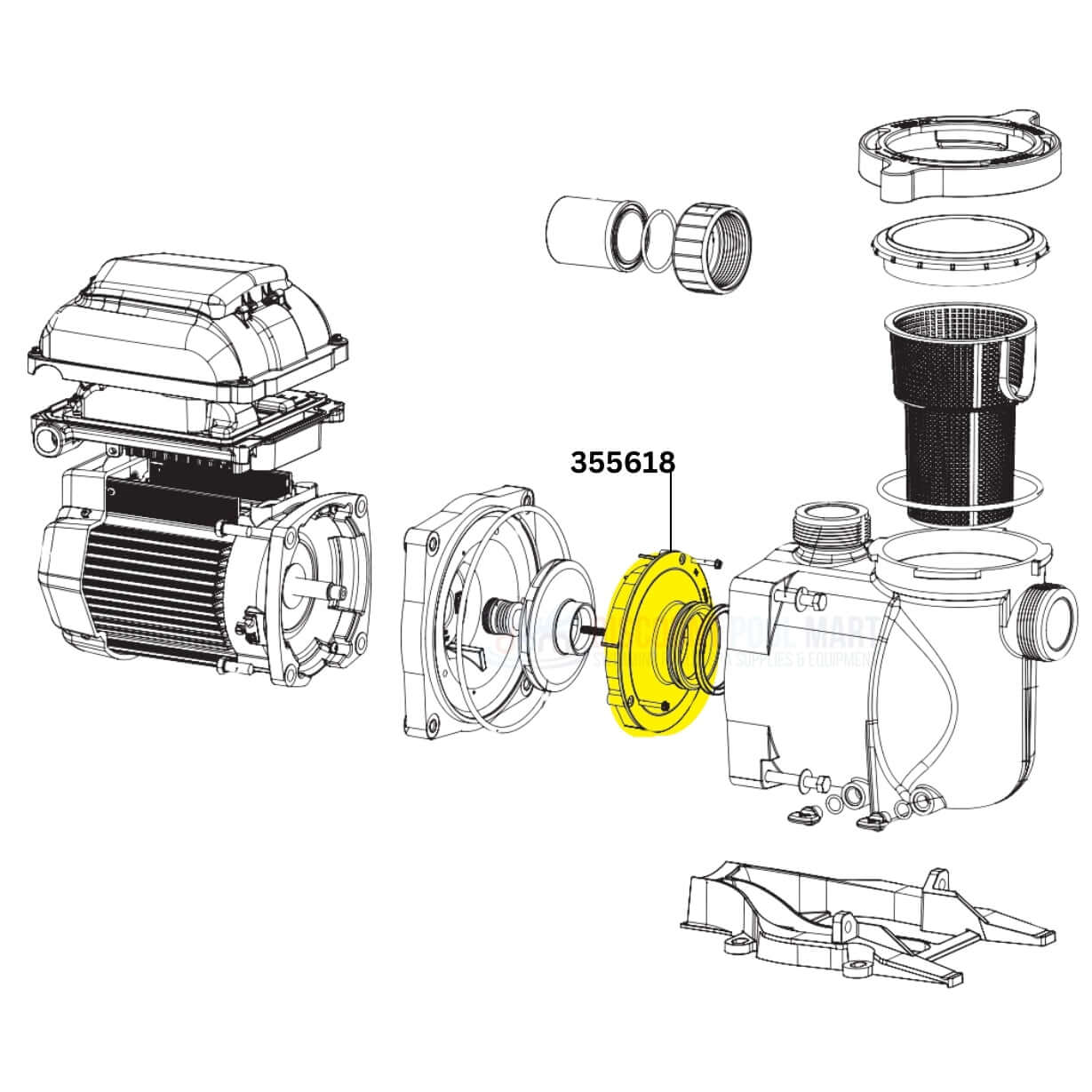 Pentair Diffuser model 355618 for SuperMax and SuperFlo Pumps, essential for pool performance from Discount Pool Mart DPM.