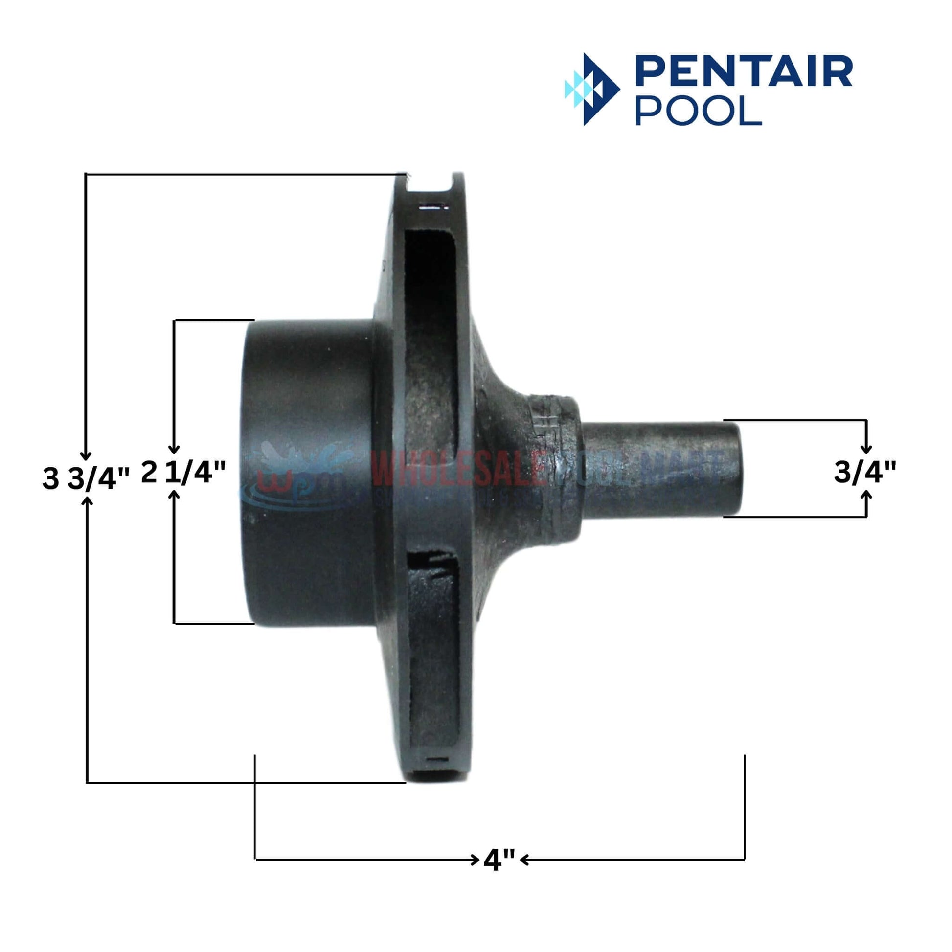 Pentair Impeller for SuperFlo Pumps C105-238PDCA, 4 inches in diameter, DPM discount available, ensuring optimal performance.