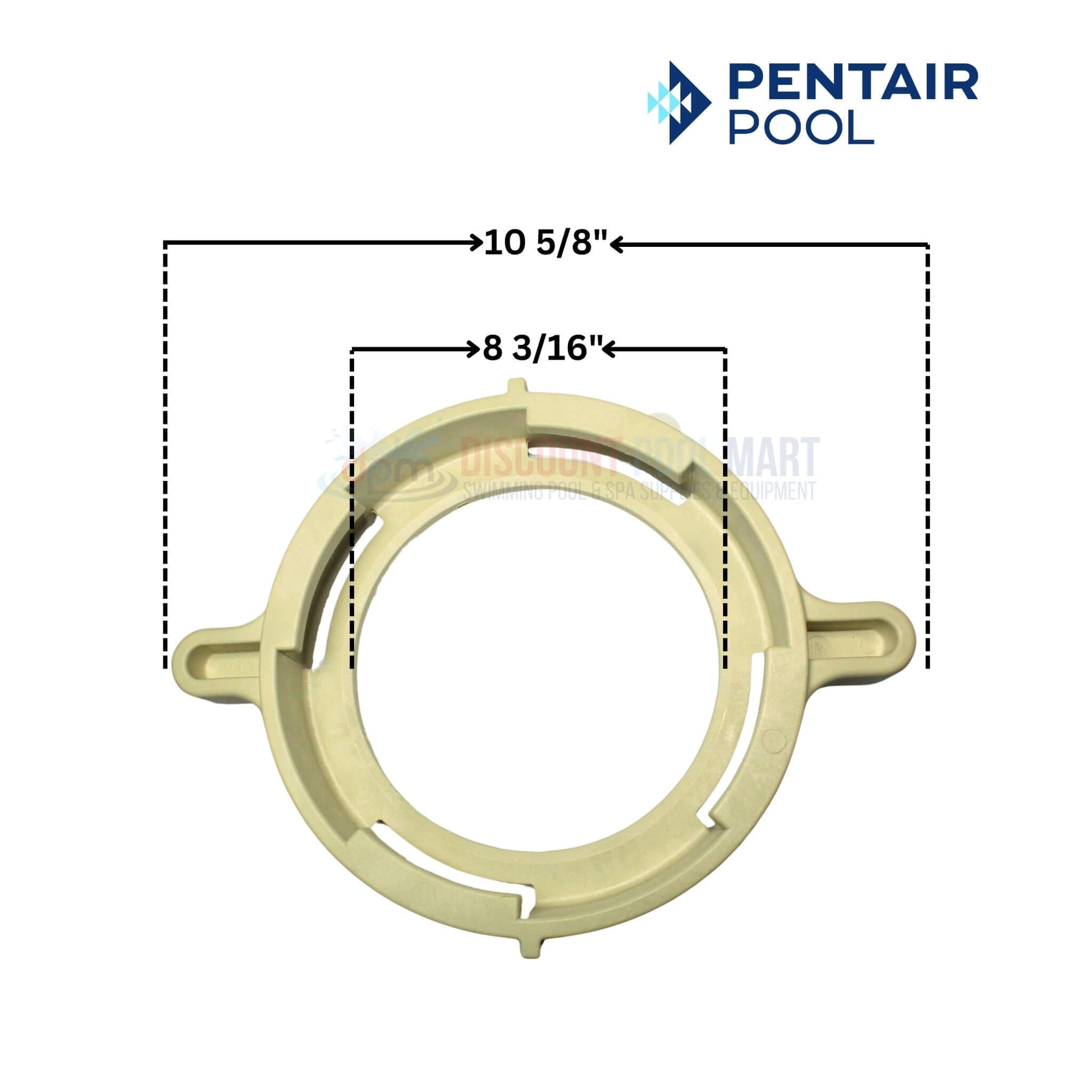 Pentair Lid Clamp Locking Ring for WhisperFlo and Intelliflo Pumps, Almond, 357199 from Discount Pool Mart (DPM).