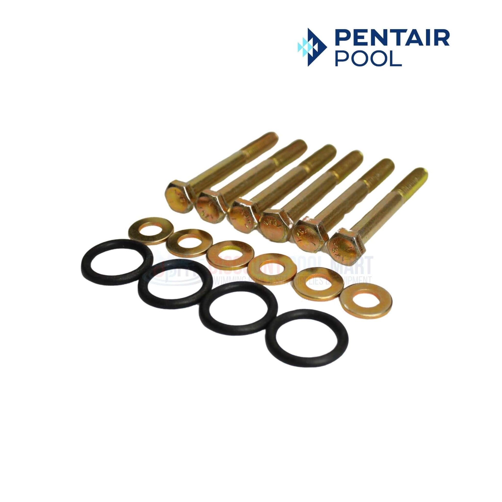 Pentair Manifold Kit components including bolts and washers for Mastertemp 125 Heater | Discount Pool Mart DPM