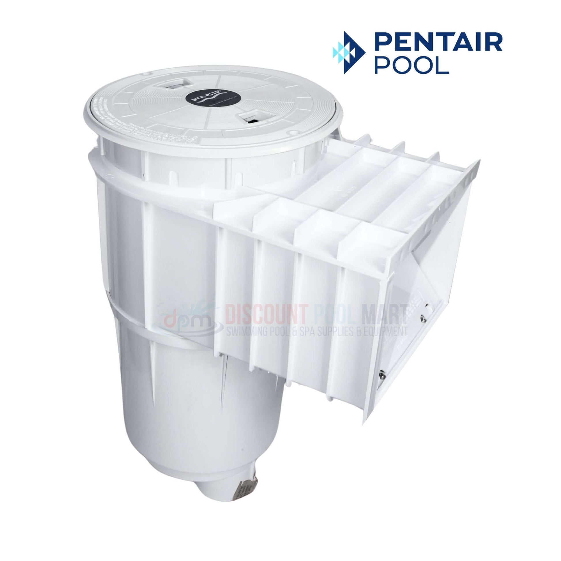 Pentair Sta-Rite U-3 Skimmer 08650-1404 in white, high-quality ABS plastic for pool filtration at Discount Pool Mart DPM.