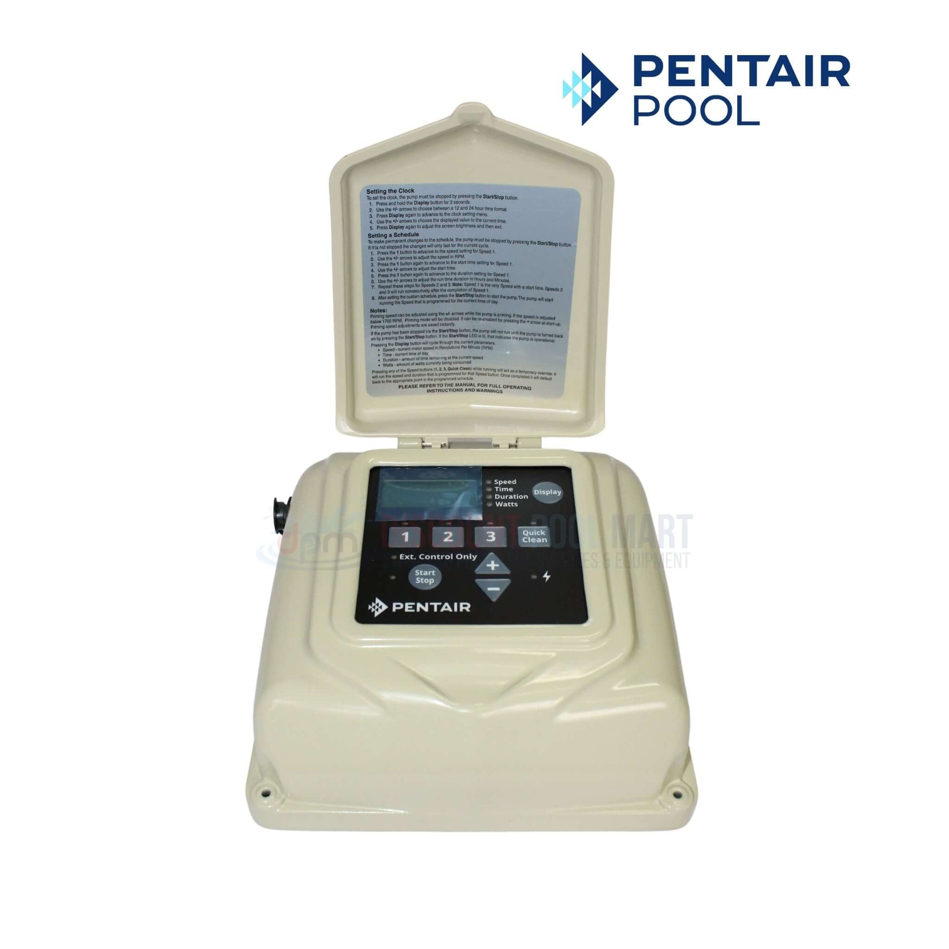 Pentair SuperFlo & WhisperFlo VS/VST Motor Drive Assembly showing control panel, available at Discount Pool Mart DPM.