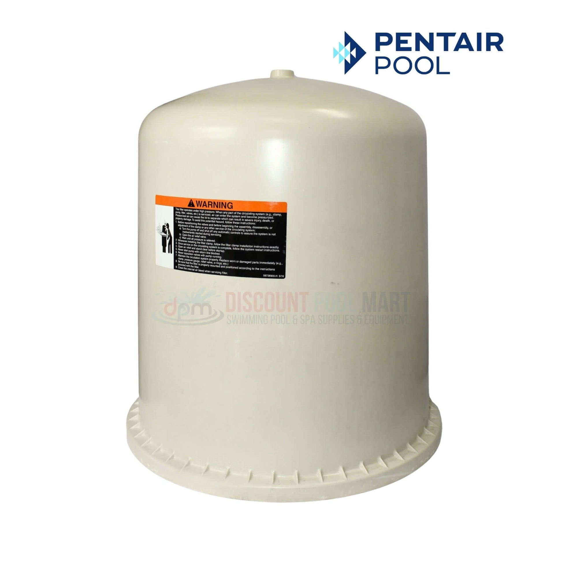 Pentair Tank Lid for SM and SMBW 4060 Filters | Durable filtration component from Discount Pool Mart DPM