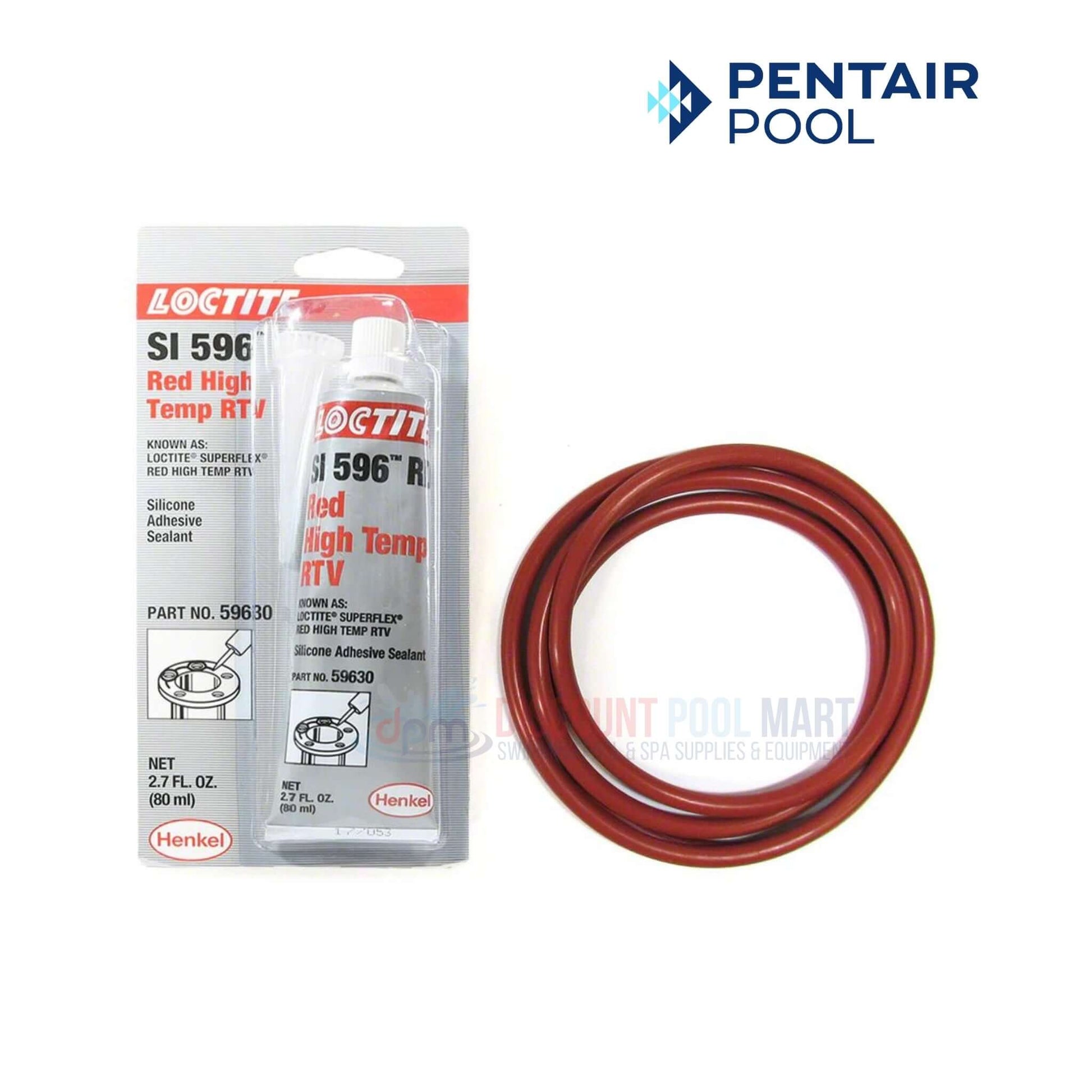 Loctite SI 596 R Red High Temp RTV Silicone Sealant and O-ring Kit for Pool Maintenance | Discount Pool Mart DPM