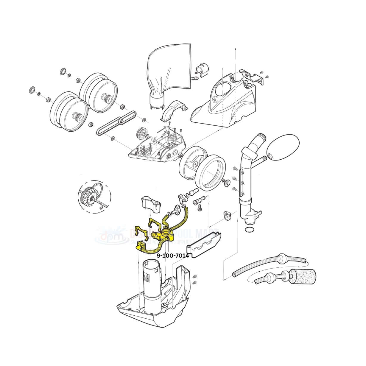 Polaris Water Management System 9-100-7014 diagram for Vac-Sweep 360 and TR36P cleaners at Discount Pool Mart DPM.
